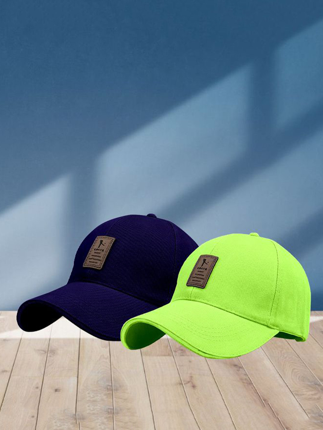 ALAMOS Men Set of 2 Self Design Edixo Fluorescen Baseball Cap