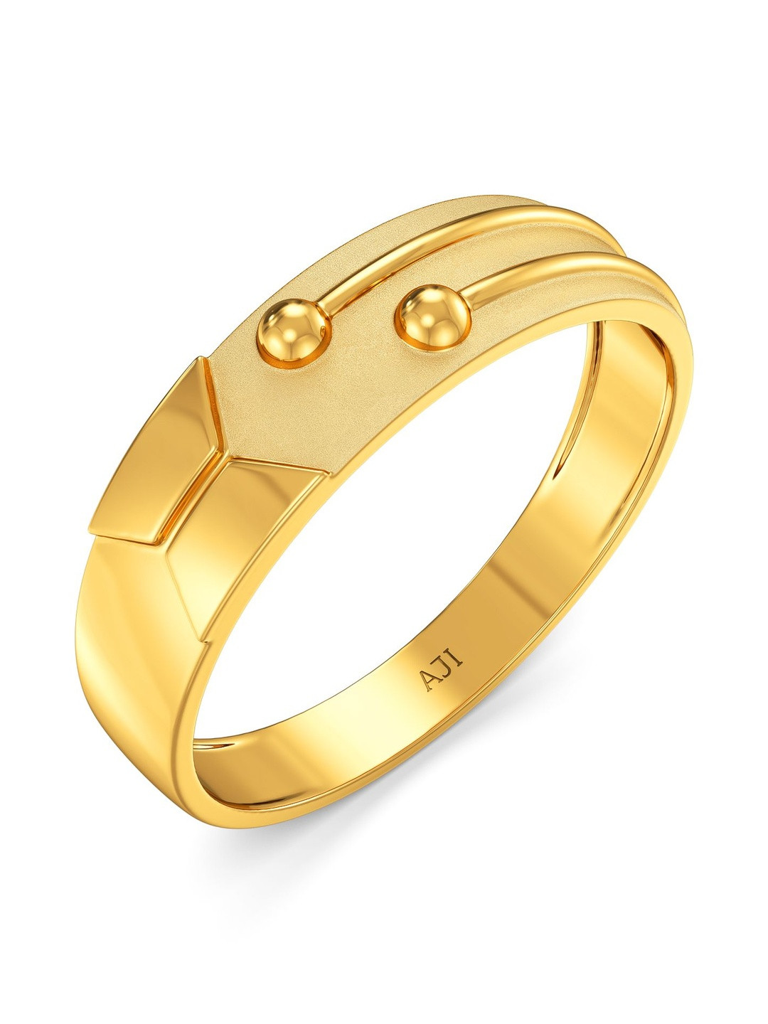 Joyalukkas Men 22Kt Gold Radiant Signature Band Finger Ring - 2.992 g