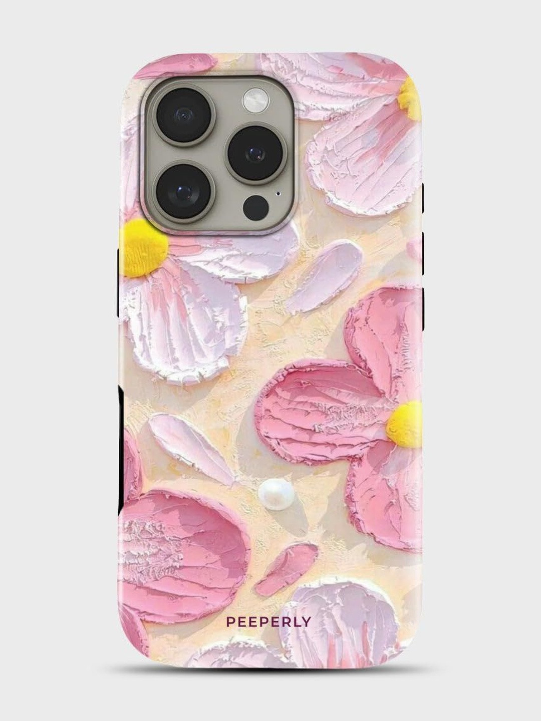 PEEPERLY Unisex iPhone 14 Pro Max Floral Max Victorian Lace Impact Resistant Back Case