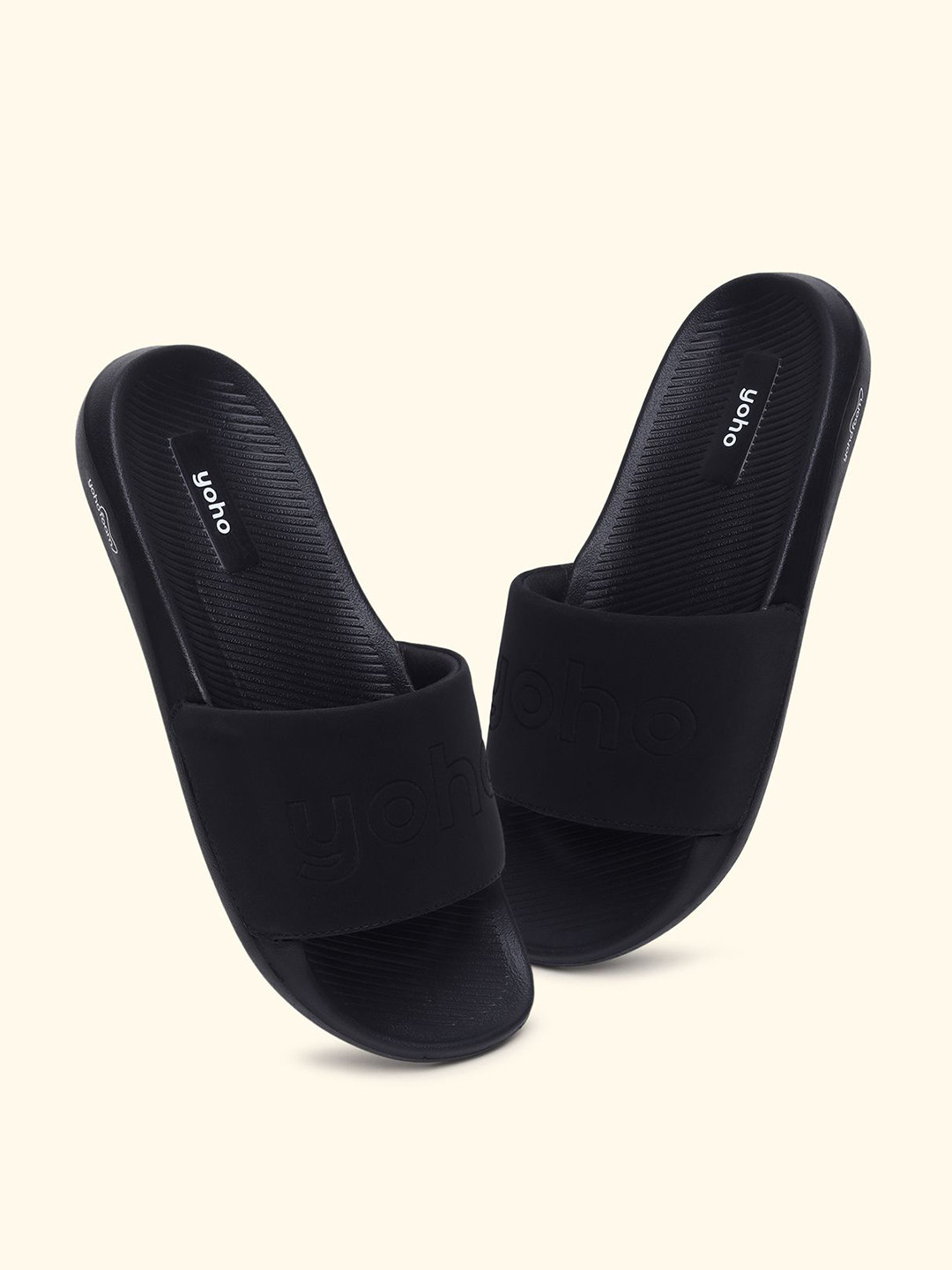 yoho Oura Men Self Design Sliders Flip Flops