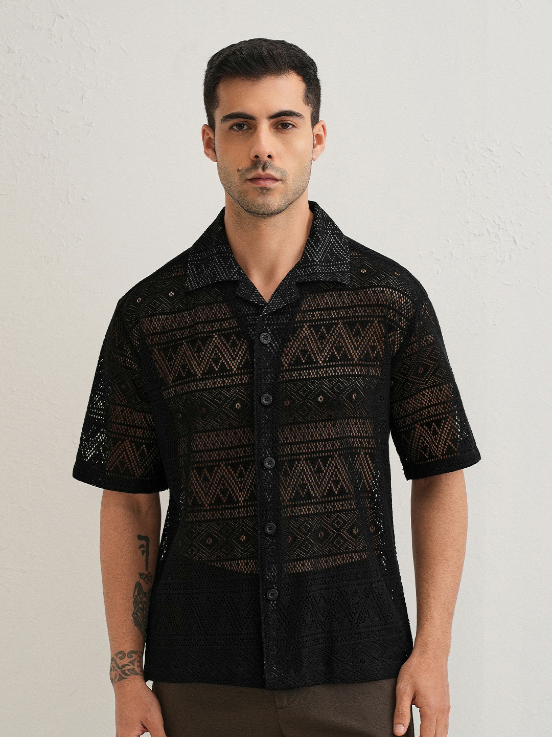 Banana Club Men Classic Sheer Casual Shirt