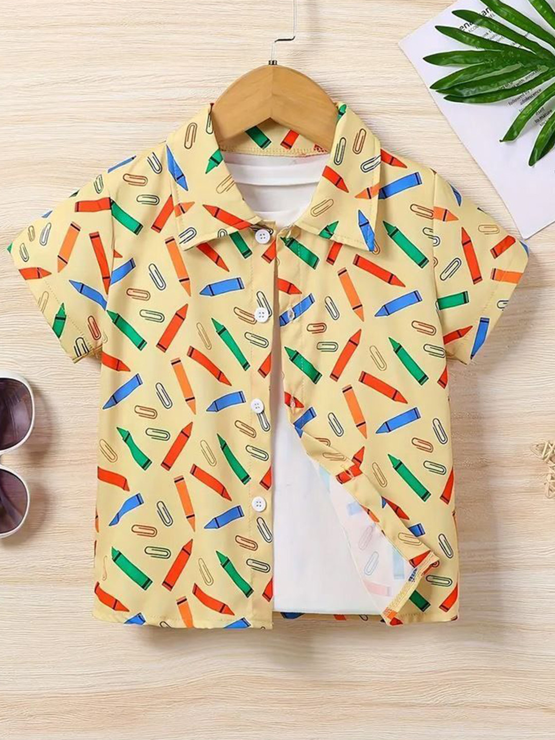 M J Fashion Boys Pack Of 2 Cotton Relaxed Striped Casual Shirt