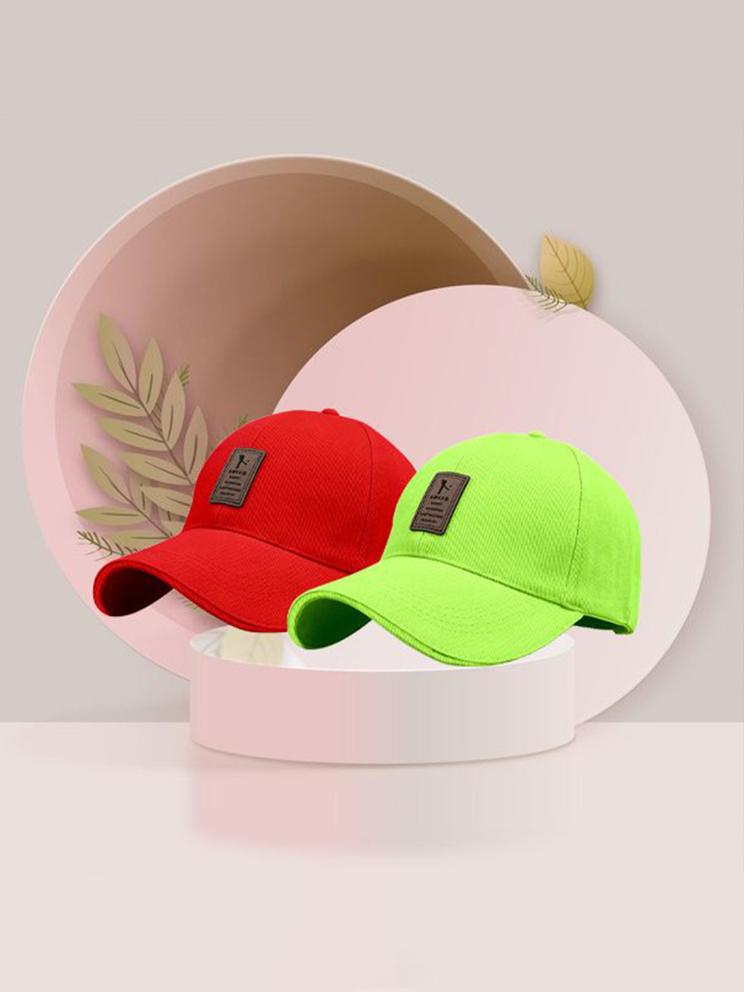 ALAMOS Men Pack Of 2 Self Design Edixo Fluorescen Baseball Cap