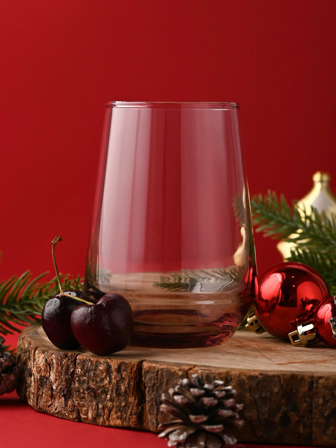 BlackCarrot Black 6 Pieces Whiskey Glasses 390ml