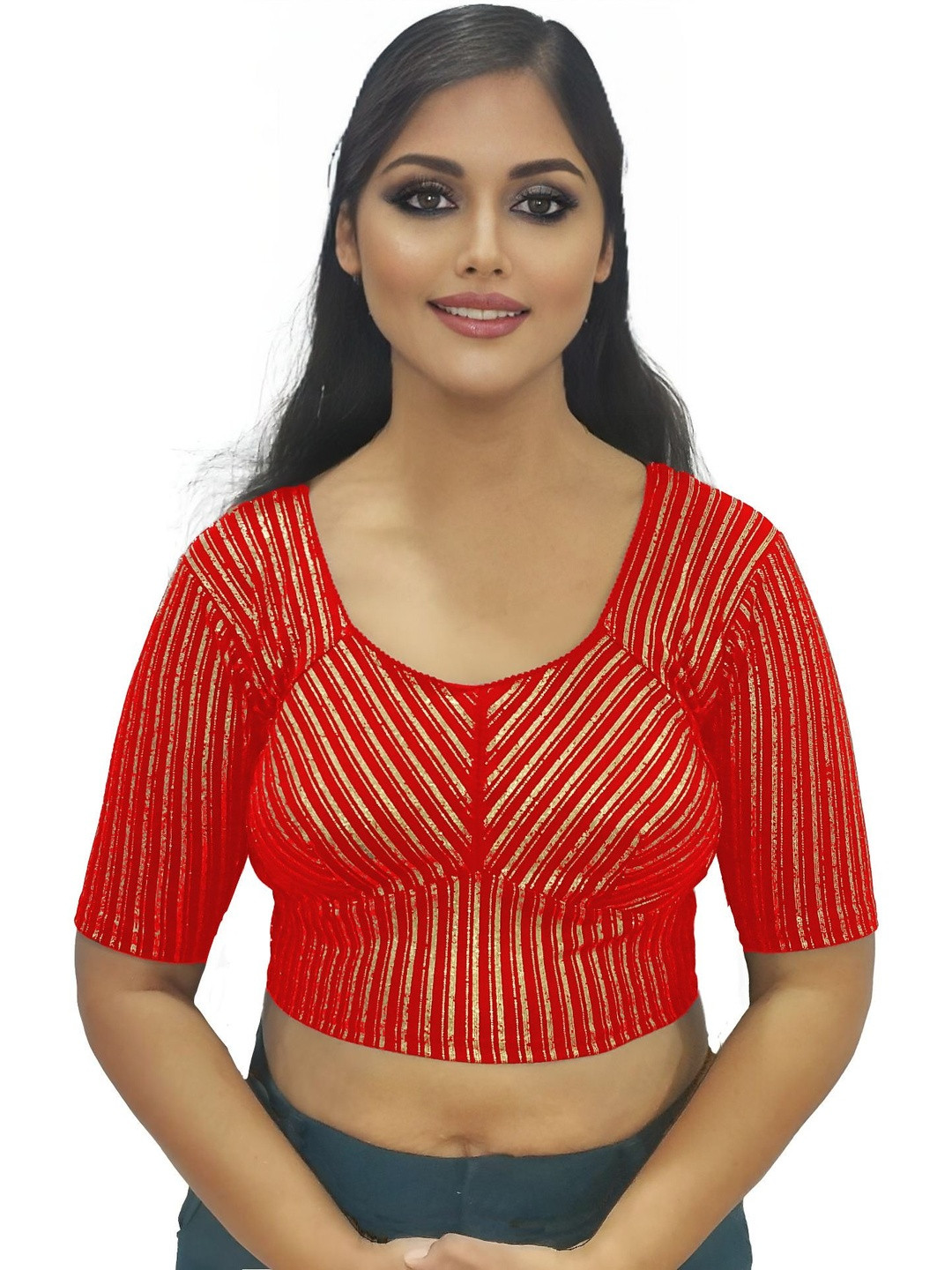 PU FASHION Women Katori Choli Design Blouse with Back Hook