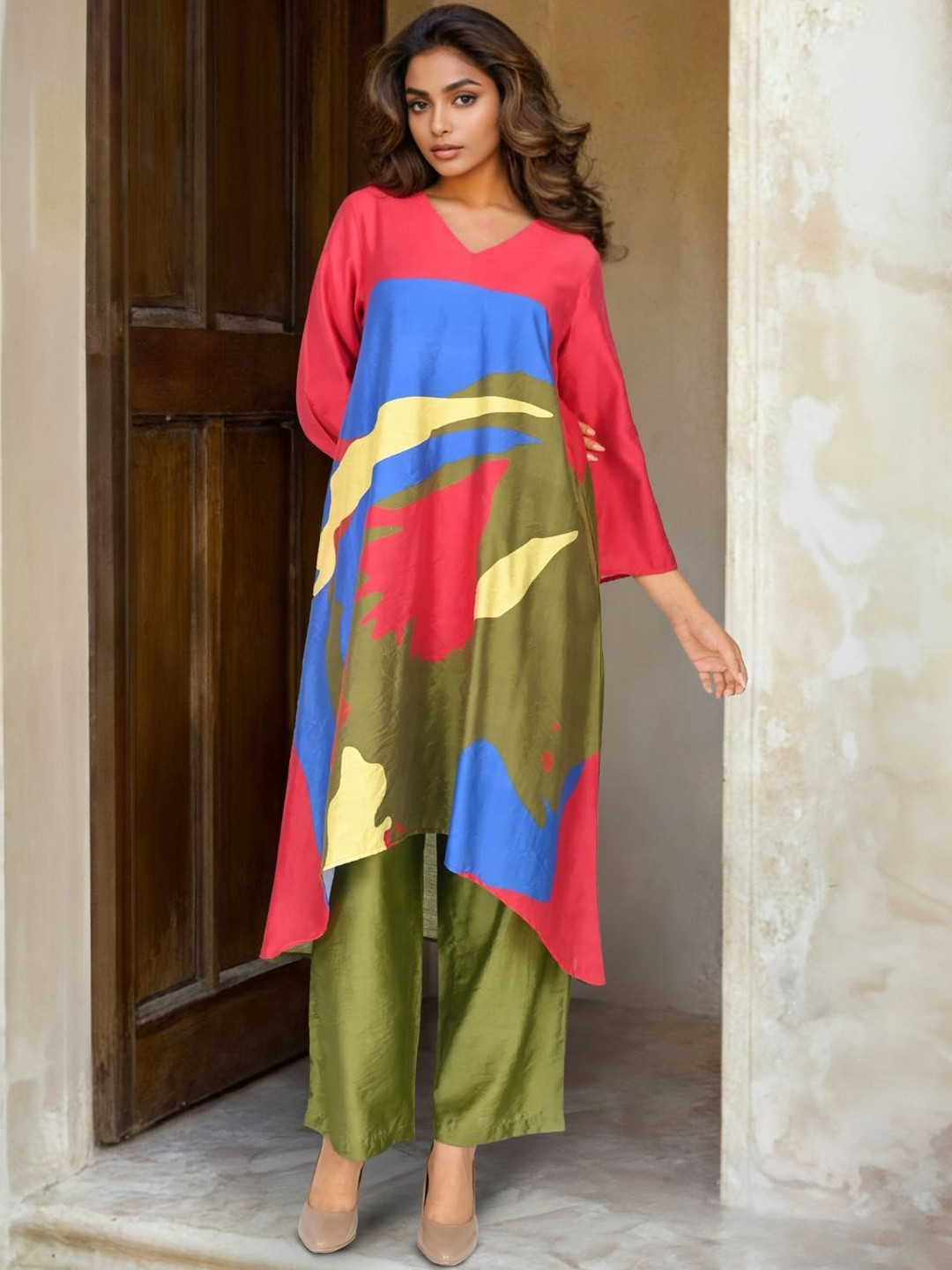 Zolo Label Printed Kurta Set