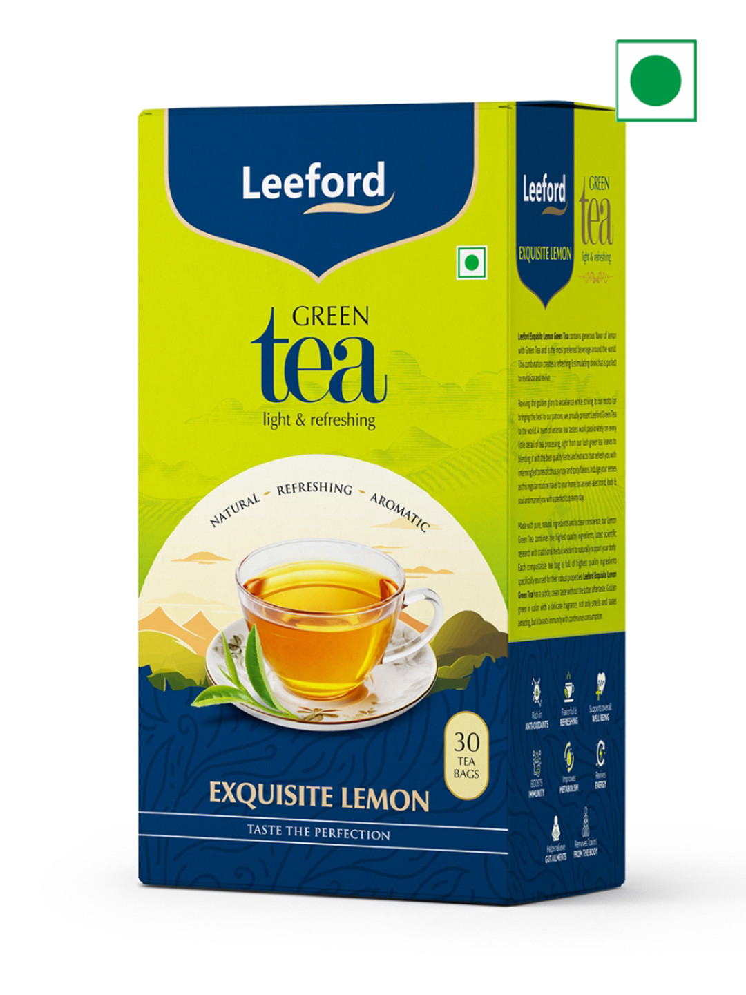 Leeford Exquisite Lemon Green Tea- 30 Bags