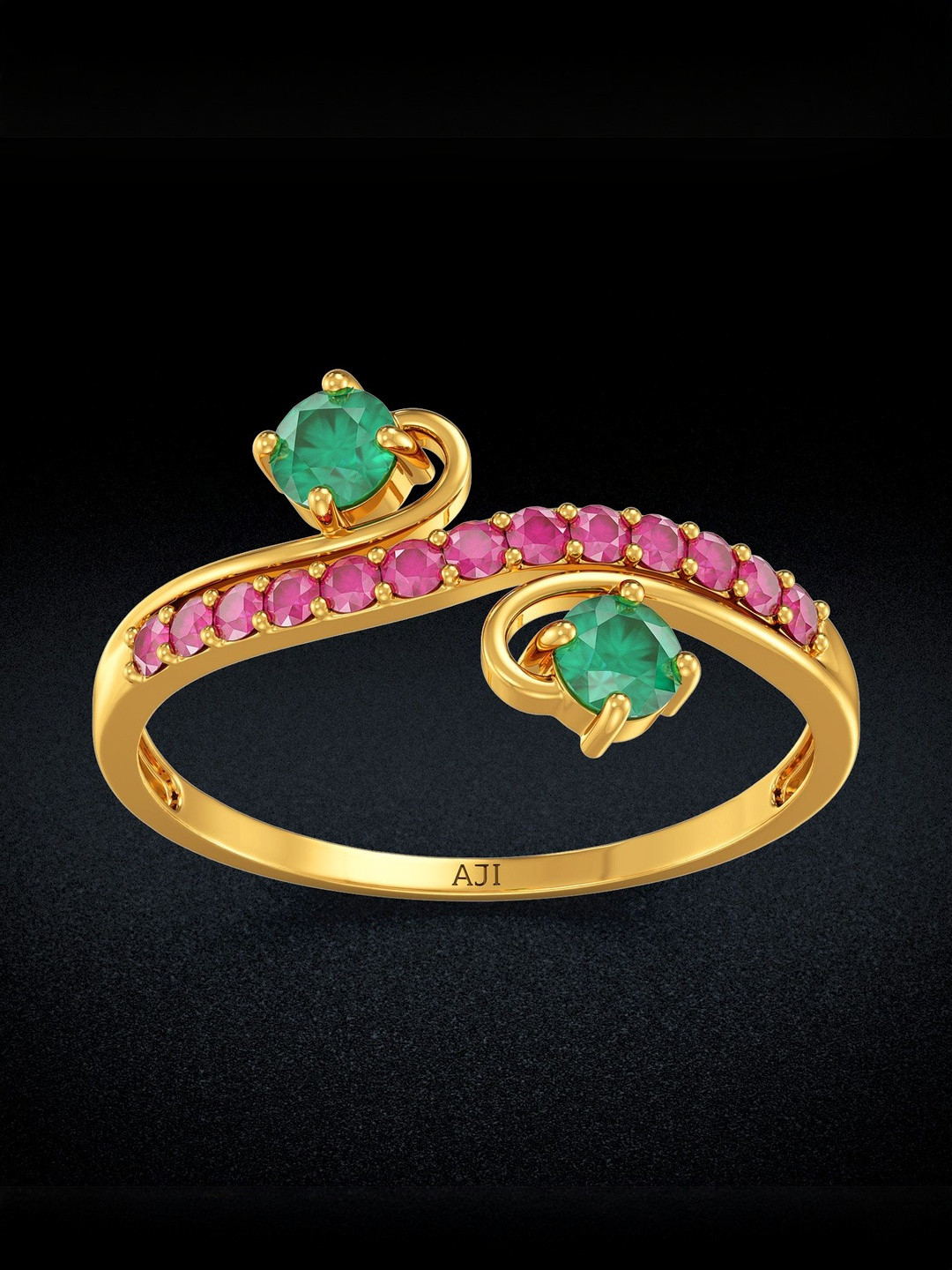 Joyalukkas Women 22Kt Gold Sparkle Finger Ring - 2.694 g