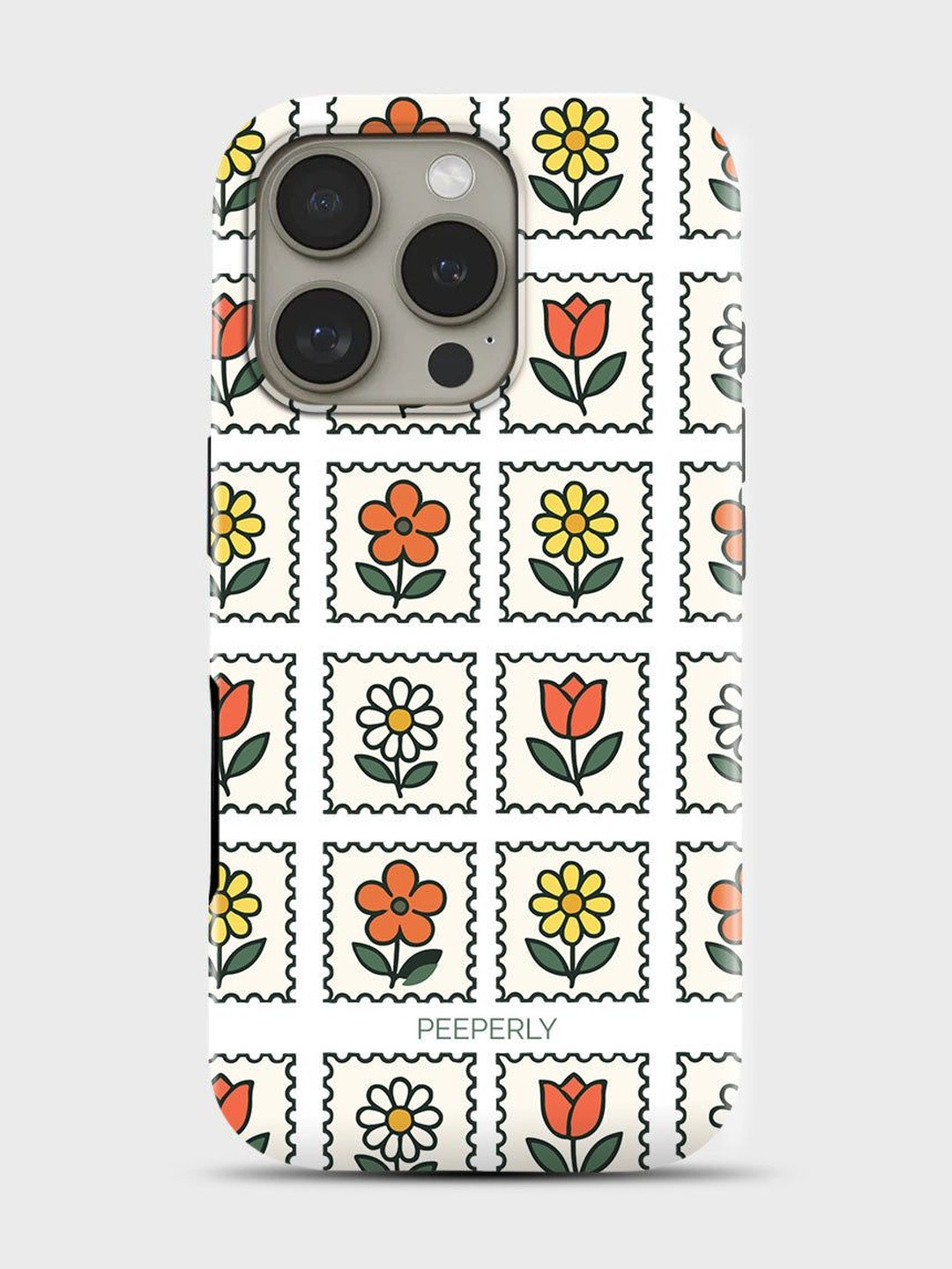 PEEPERLY Unisex iPhone 14 Pro Floral Little Edenza Crystal Impact Resistant Back Case