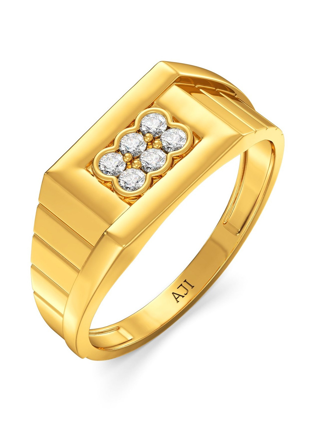 Joyalukkas Men 22Kt Gold Radiant Elegance Shining Finger Ring - 4.387 g