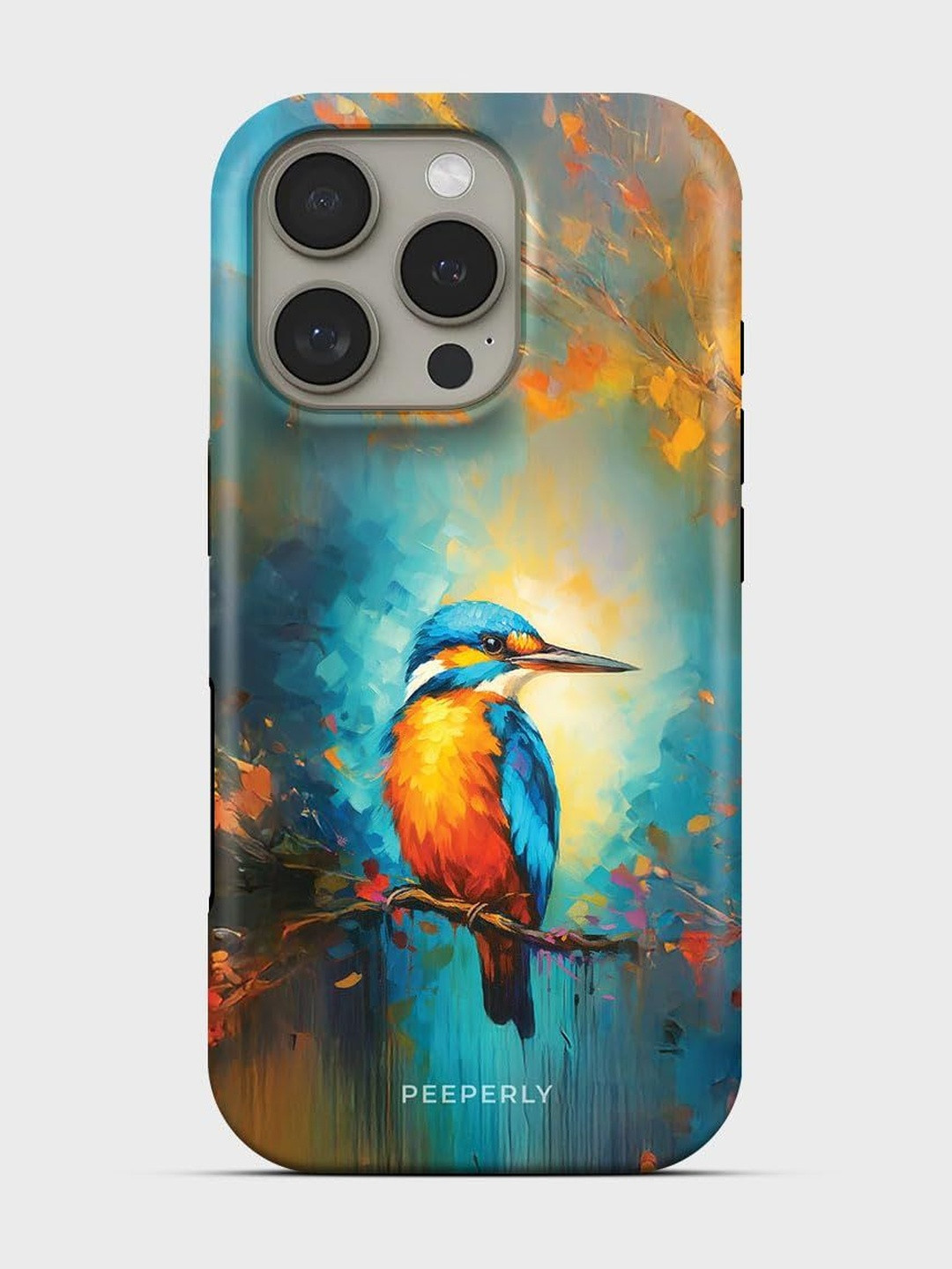 PEEPERLY Unisex iPhone 14 Pro Max Quirky Max Kingfisher Impact Resistant Back Case