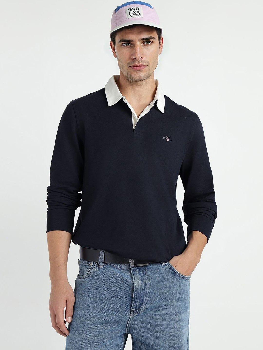 GANT Polo Collar Long Sleeves Pure Cotton T-shirt