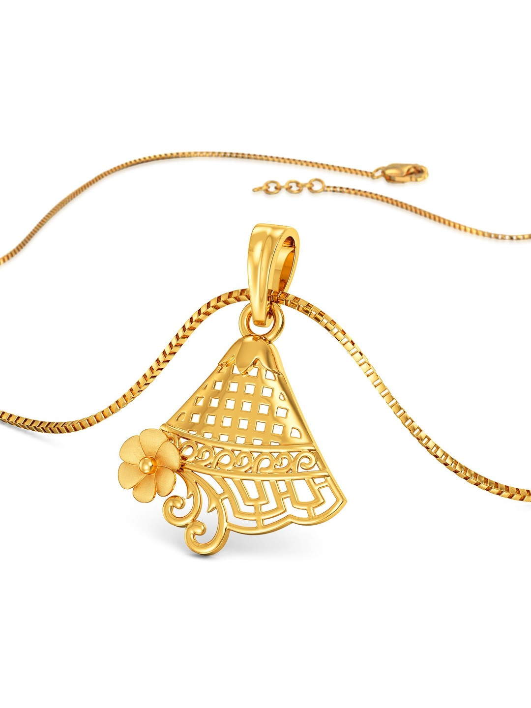 Joyalukkas 22Kt Gold Floral Chime Harmony Pendant - 2.158 g