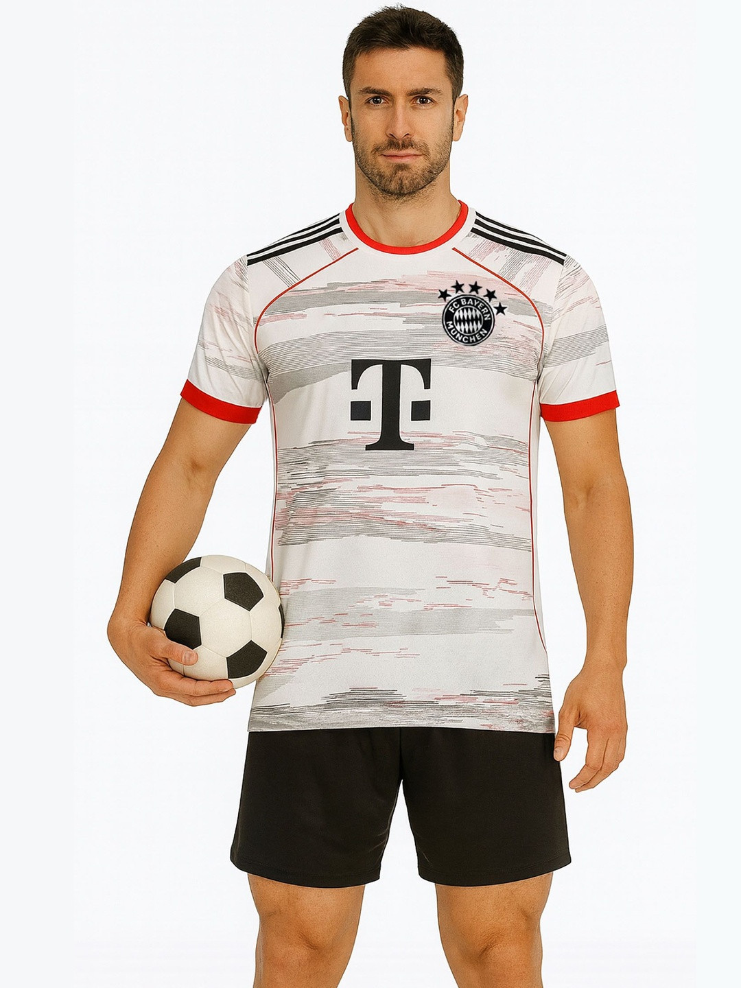dostitch Men Bayern Munich Printed Dri-FIT Round Neck Regular Fit T-shirt