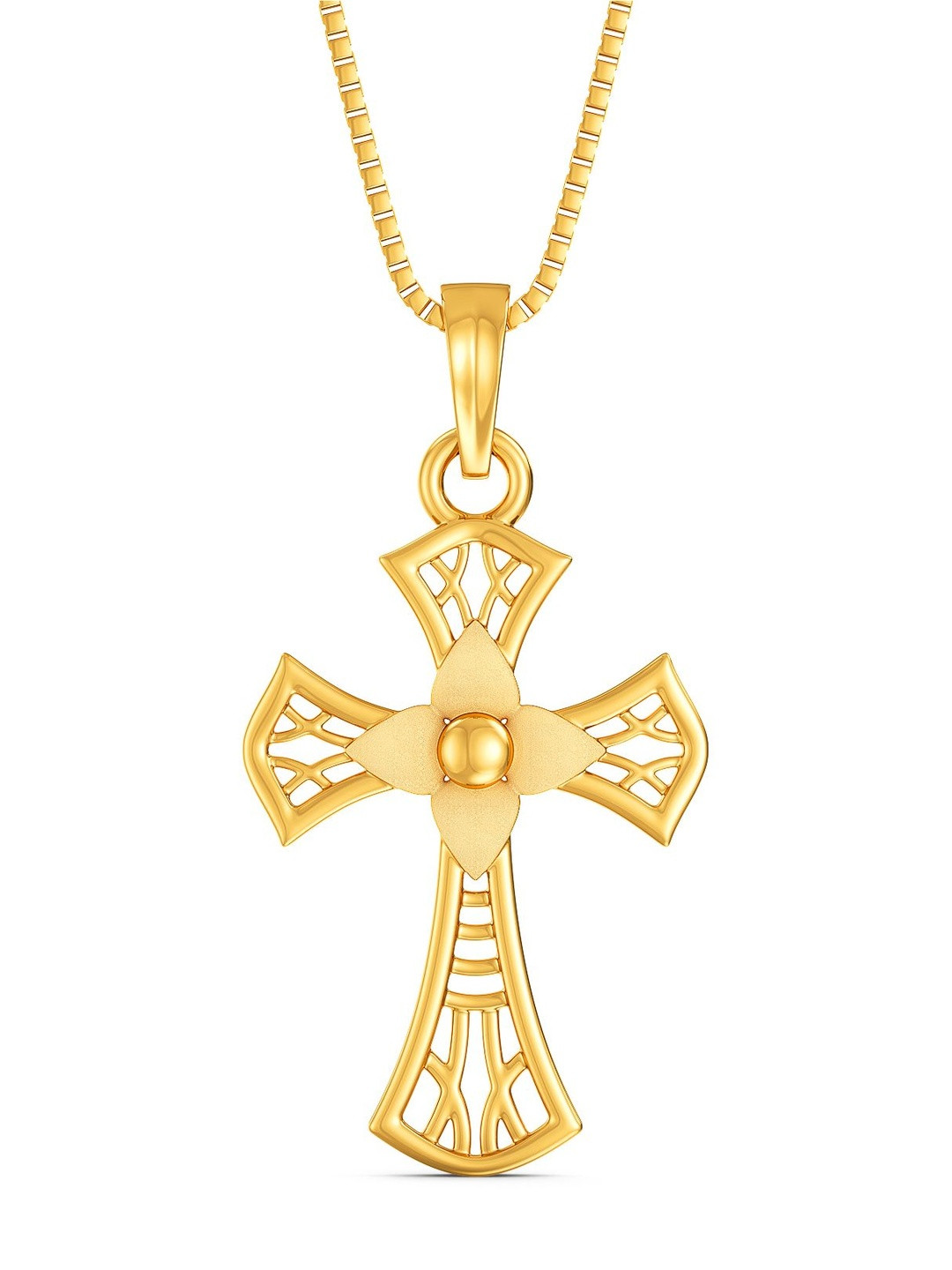 Joyalukkas 22Kt Gold Divine Cross Elegance Pendant - 1.65 g
