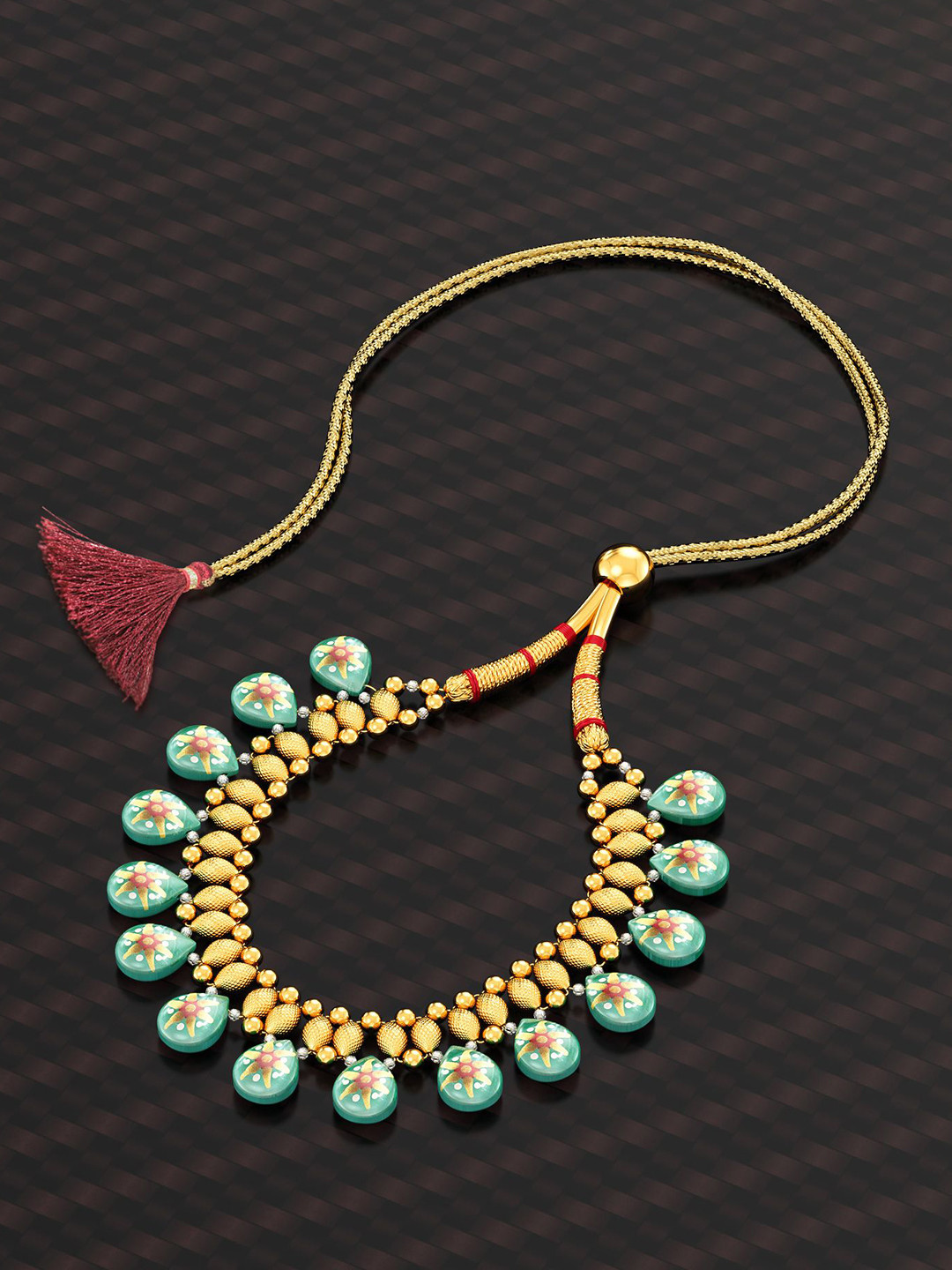 Joyalukkas Gold Flower Charm Women 22Kt Gold Necklace - 1.98 g