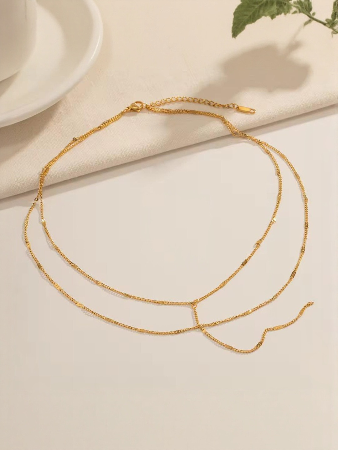 October 22 Stainless Steel 18KT Gold-Plated Bohemian Breeze Layered Necklace