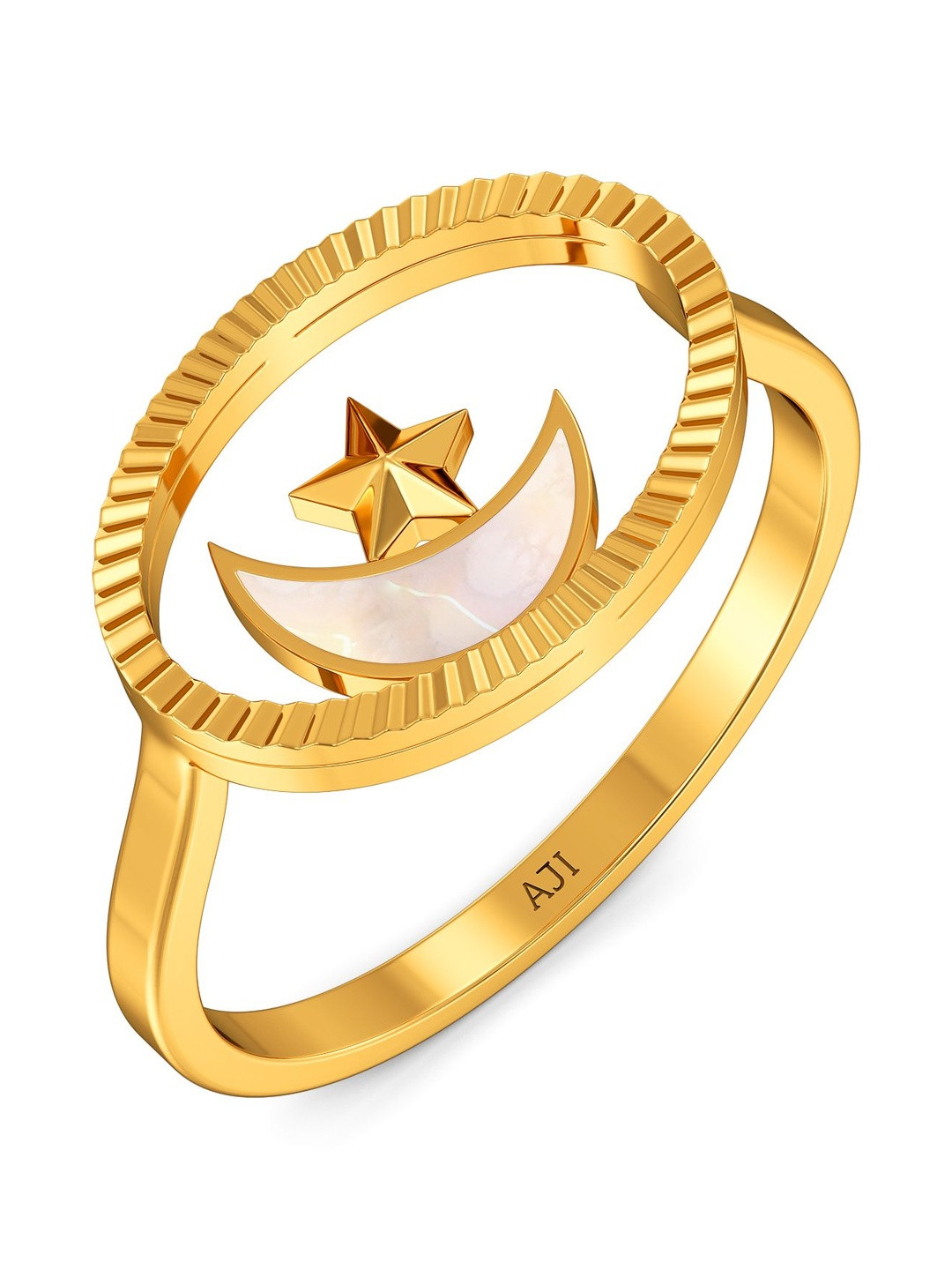 Joyalukkas Women 22Kt Gold Celestial Starlight Finger Ring - 3.19 g