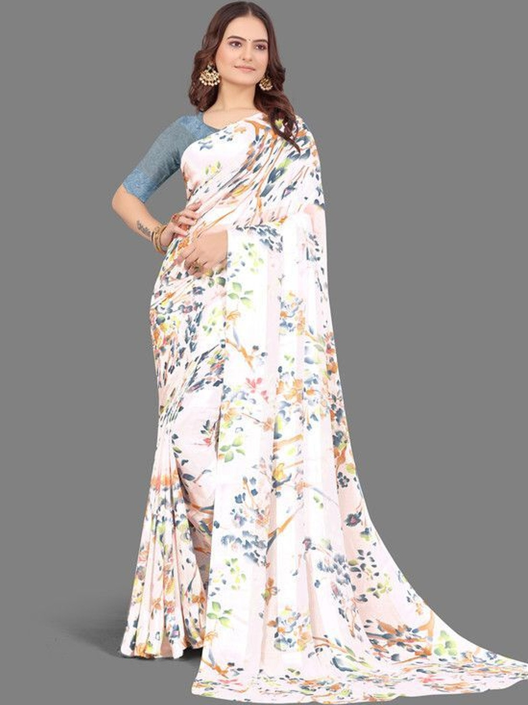 GHAN SALS Floral Printed Daily Wear Saree