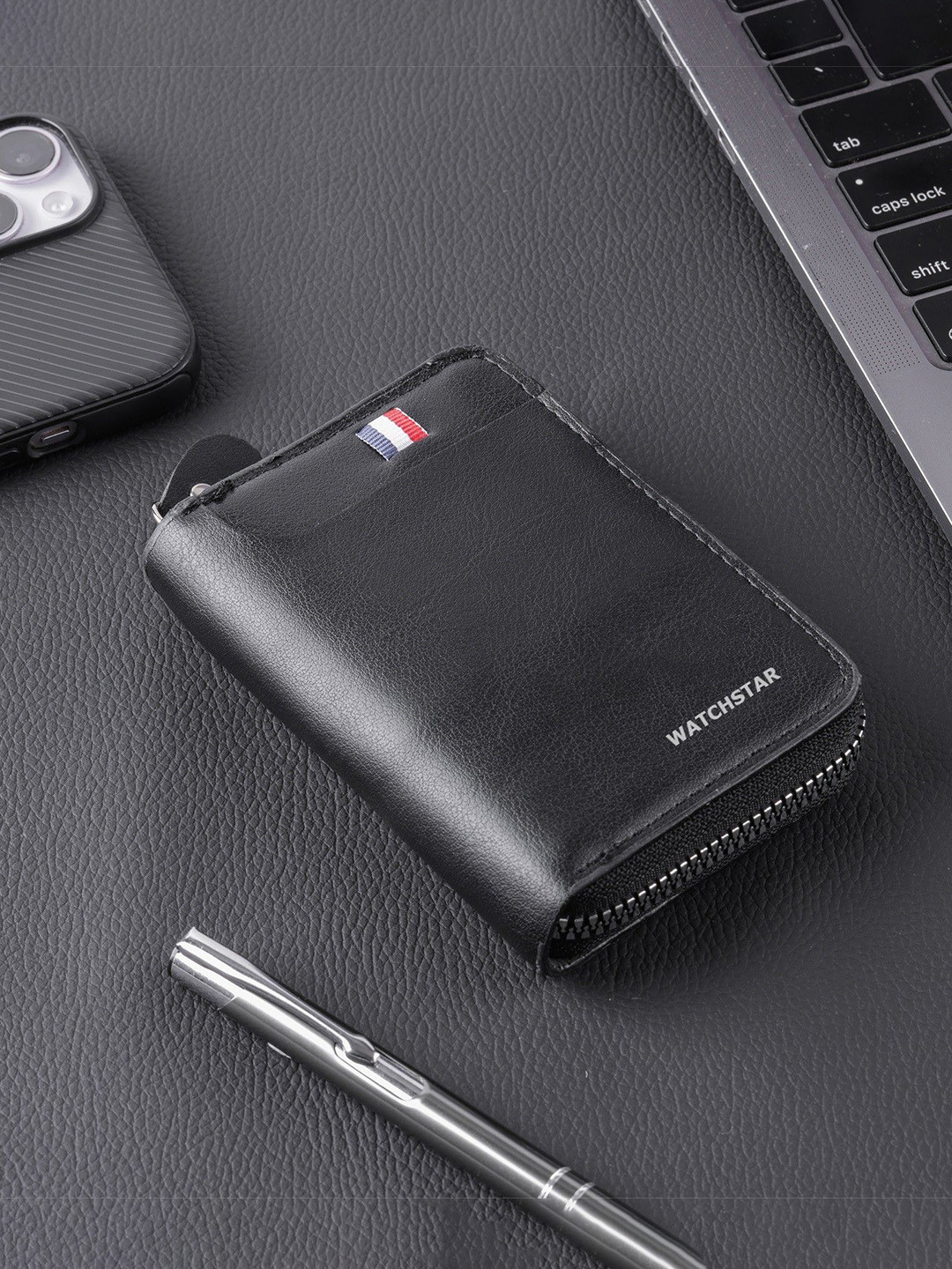 WATCHSTAR Unisex RFID Protected with Money Pockets Leather Card Holder