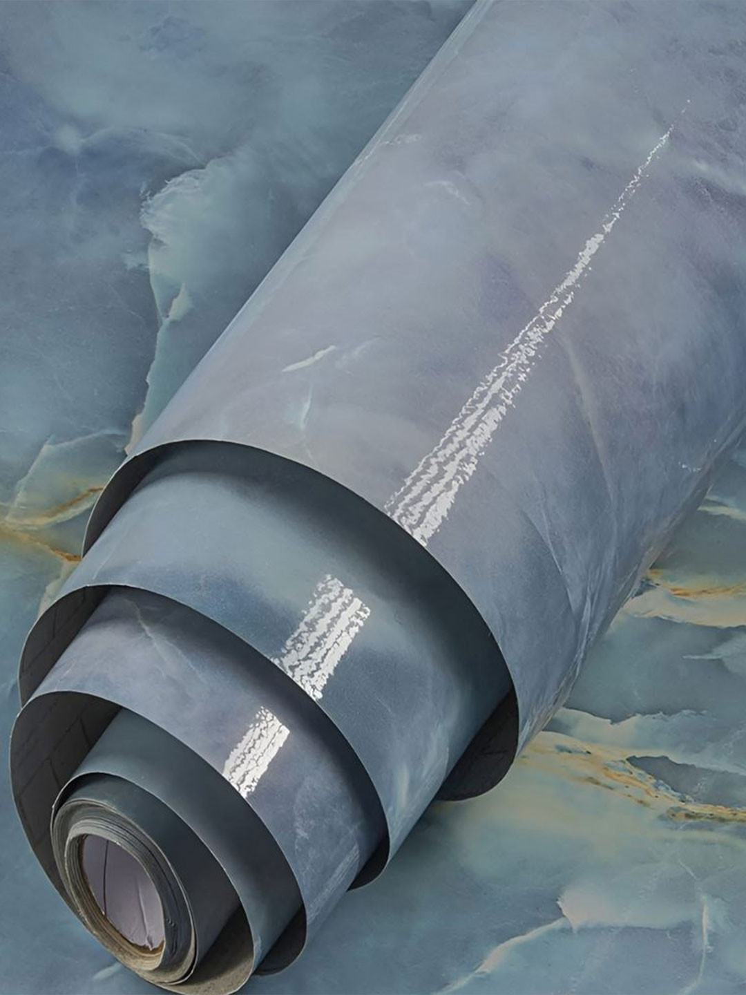 Aura Blue & White Abstract Adhesive Wallpaper and Stickers