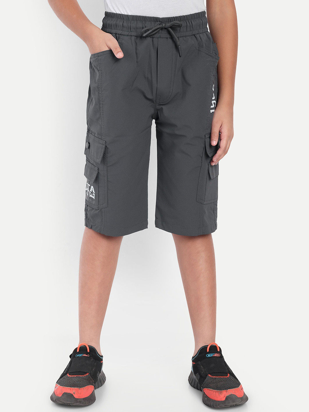 PUPPET-NX Boys Solid Mid-Rise Knee Length Running Fashion Shorts