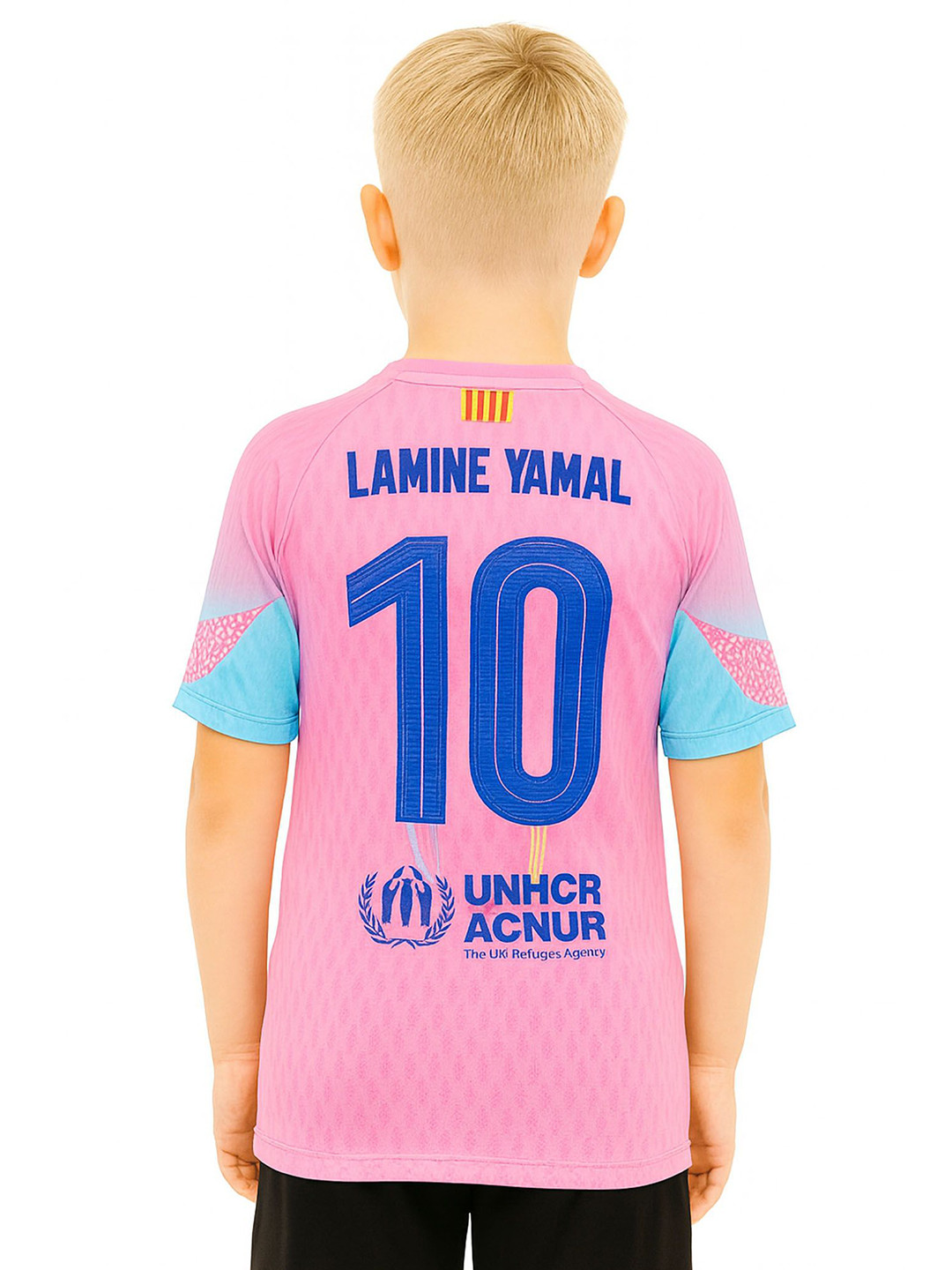 Dostitch Boys Barcelona Special Edition Kit Lamine Yamal Football Jersey T-Shirt