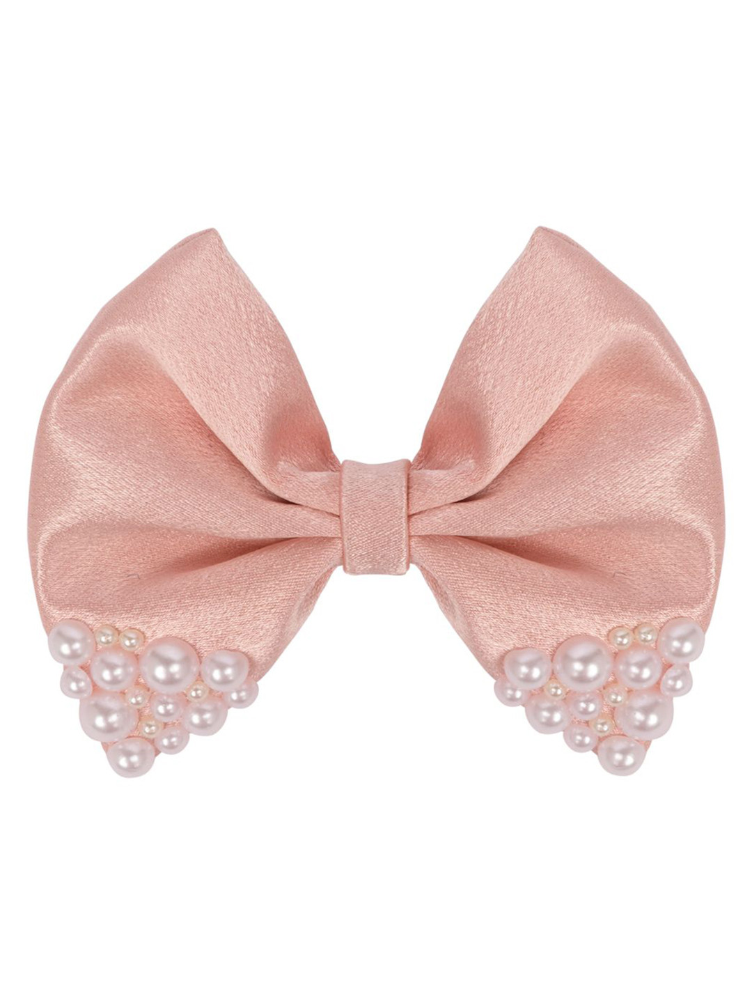 Aye Candy Girls Pearls Beaded Bow-Shaped Alligator Hair Clip