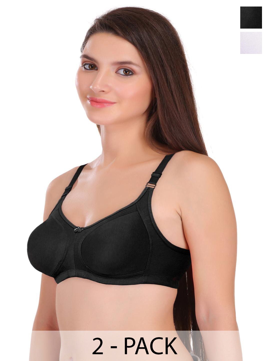 FEATHER LINE Pack of 2 Non Padded Full Coverage Bra
