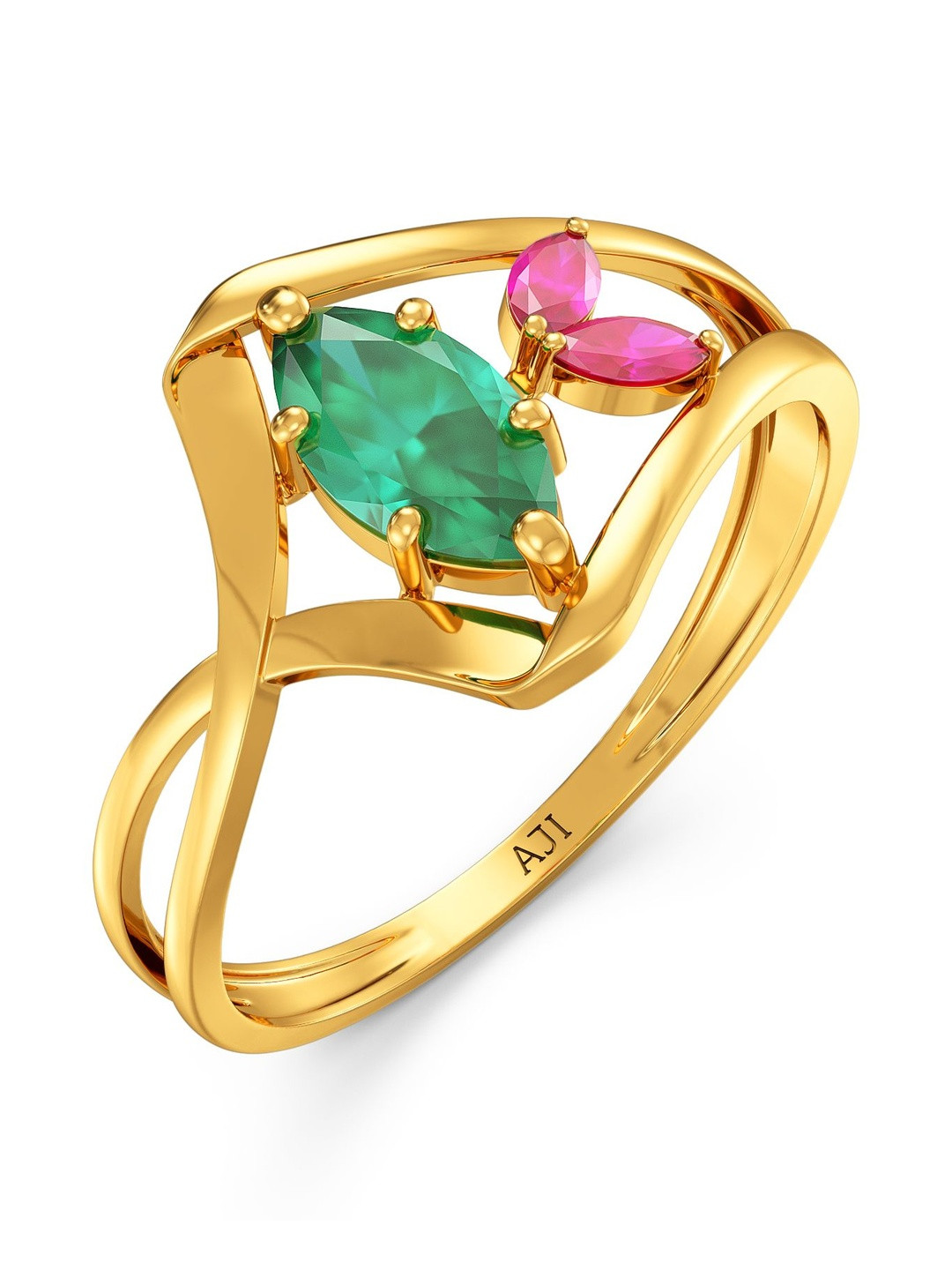 Joyalukkas 22Kt Gold Mistdrop Finger Ring - 1.806 g