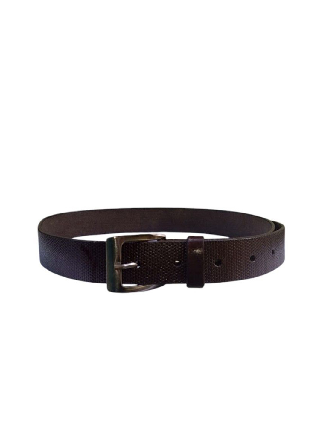 PERKED Men Leather Textured Tang Wide Belt