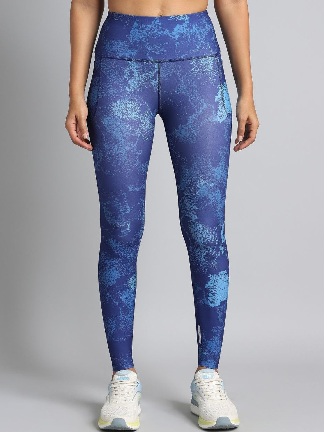 CULT Women's Blue Printed Train All Day COMFlex Tights