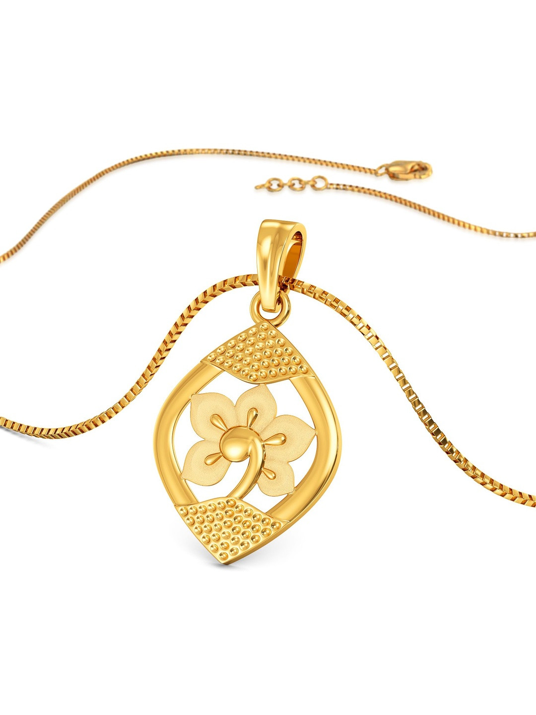 Joyalukkas 22Kt Gold Gilded Petal Adornment Pendant - 2.6 g