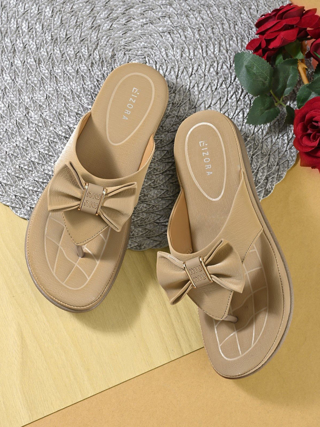 BIZORA Women Bow Wedge