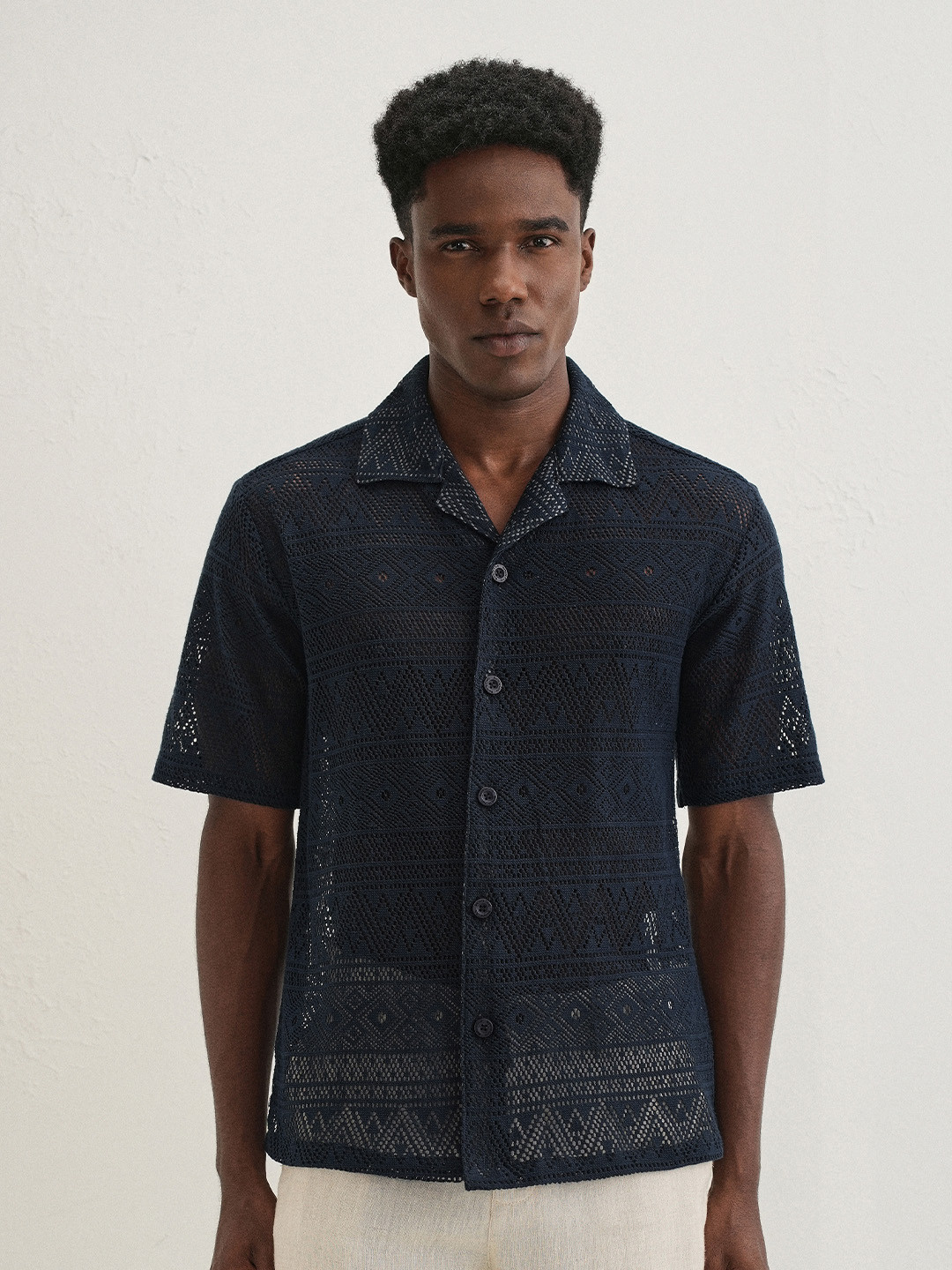 Banana Club Men Classic Sheer Casual Shirt