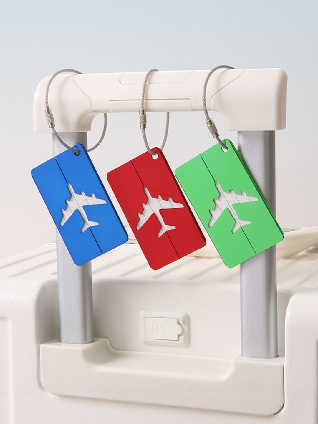 Gopalvilla Any 1 Airplane Luggage Tag With Name & Id Card Lock Travel Accessory