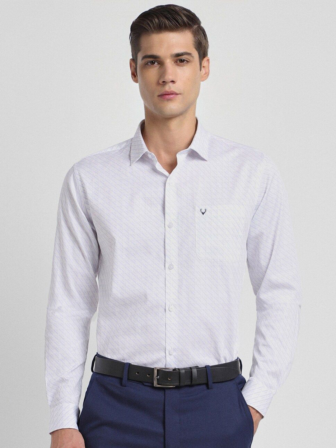 Allen Solly Men Cotton Printed Regular Fit Spread Collar Casual Formal Shirt