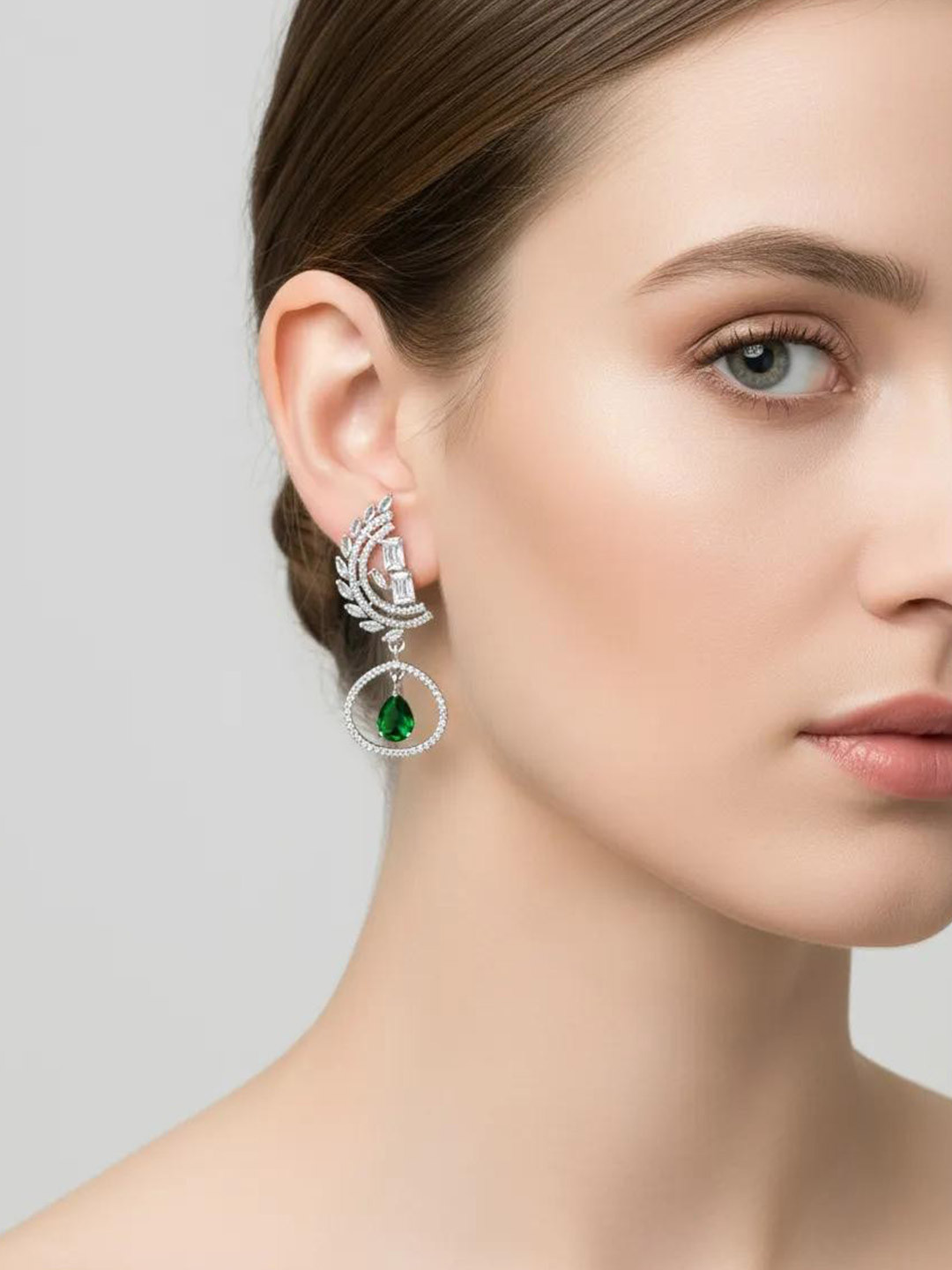 Roop Katha  Green Earrings