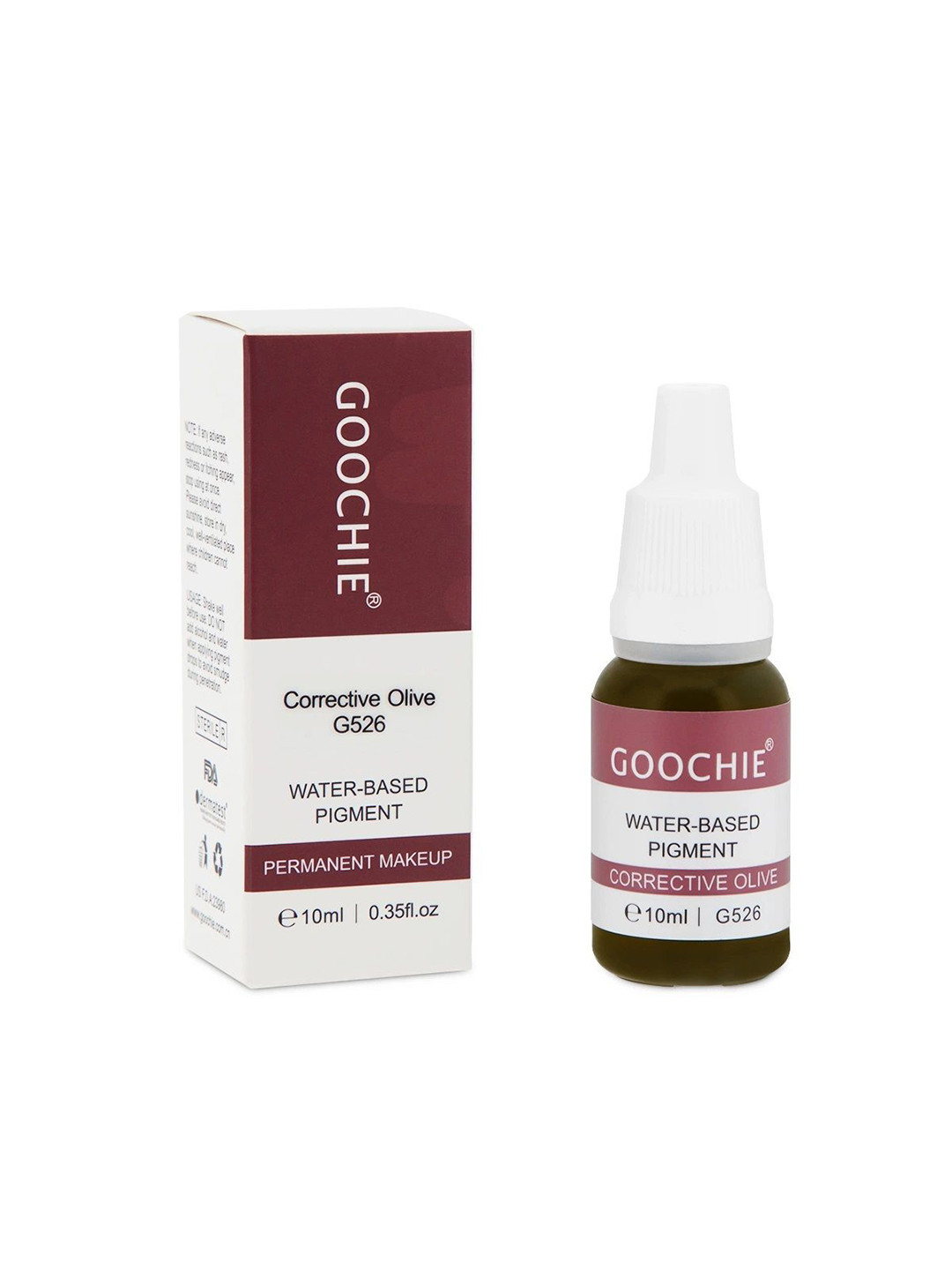 GOOCHIE Permanent Makeup Water-Based Eyebrow Pigment - 10 ml - Corrective Olive G526
