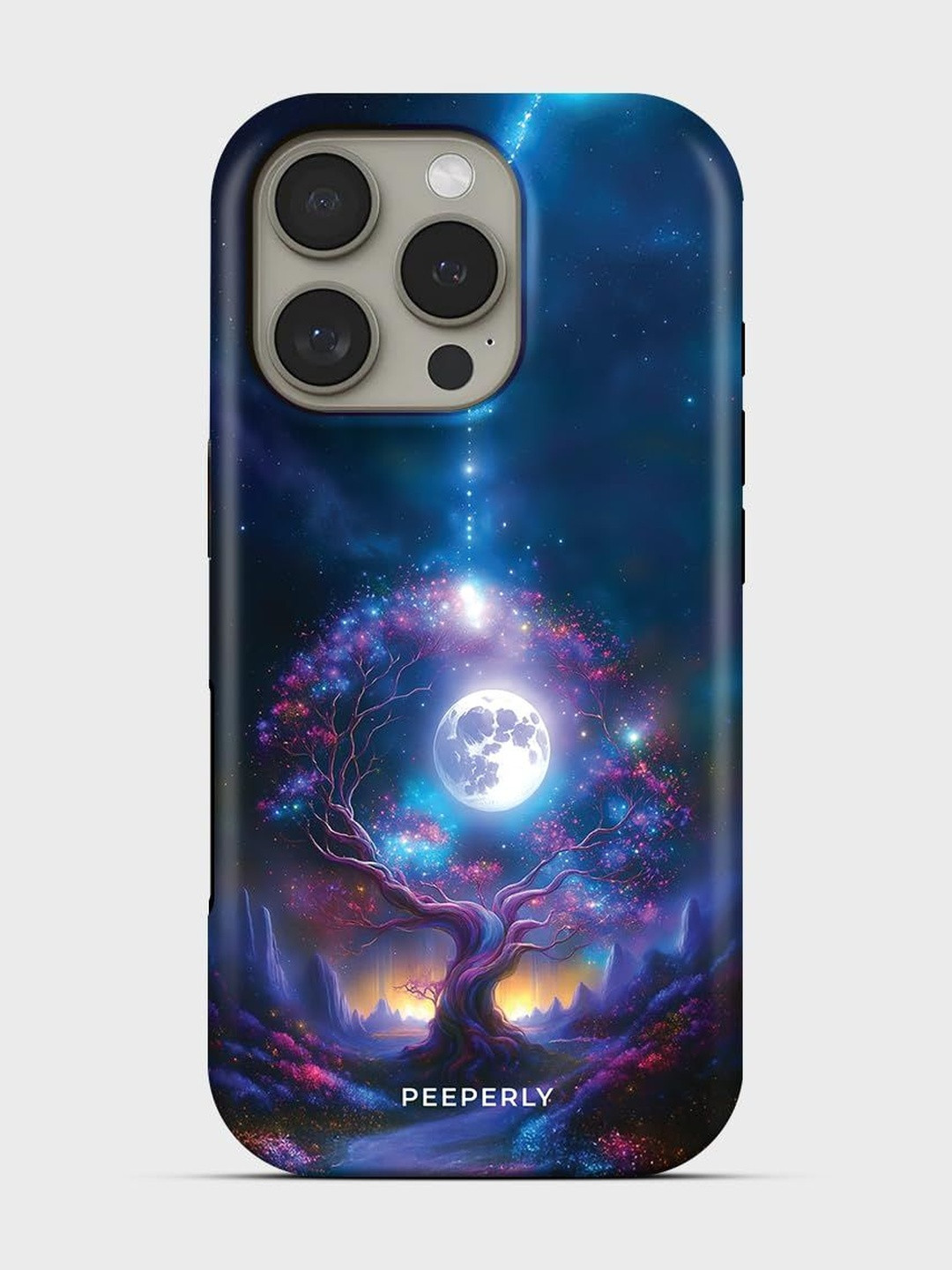 PEEPERLY Unisex iPhone 14 Pro Max Quirky Max Moontree Crystal Impact Resistant Back Case