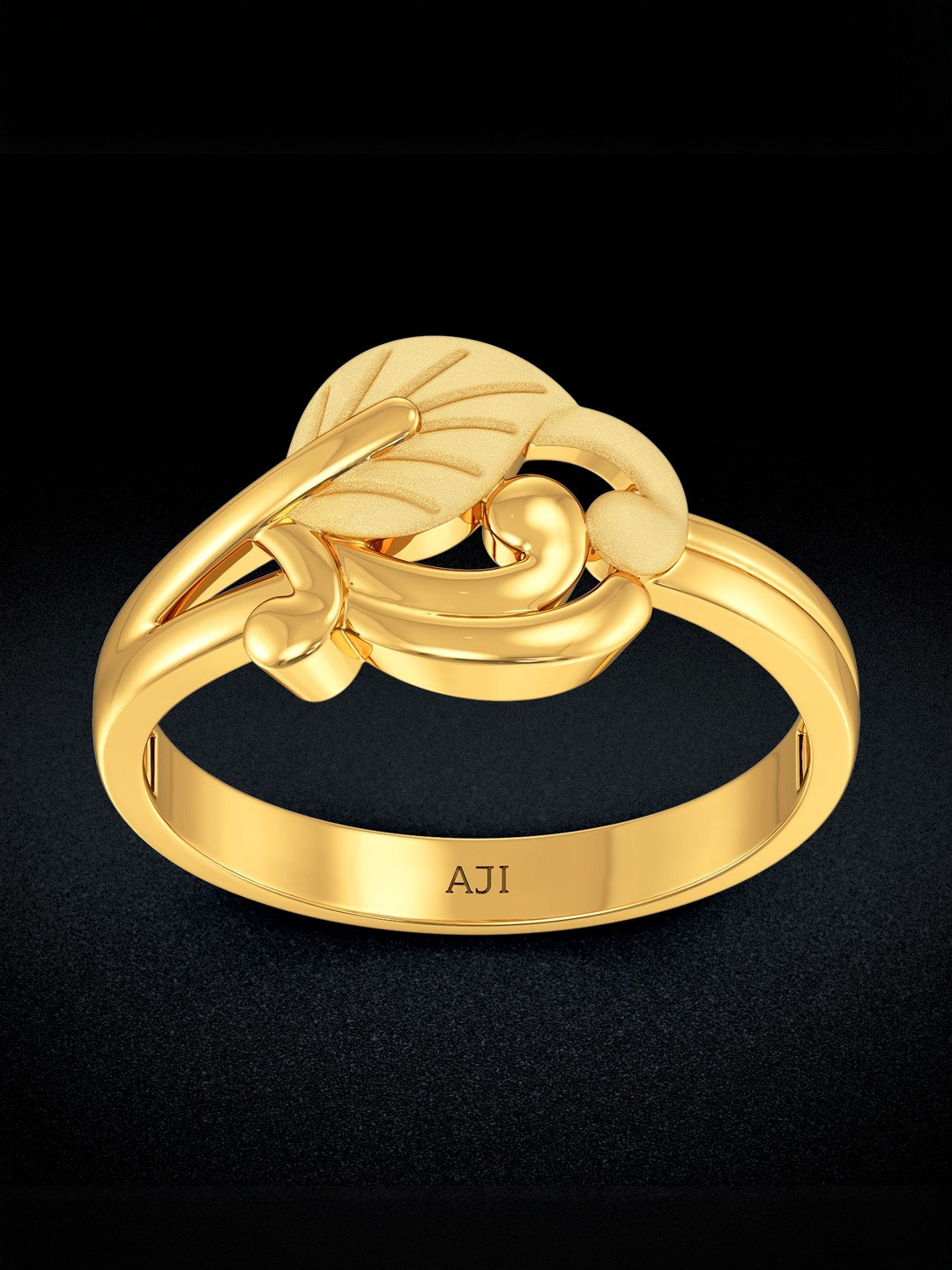 Joyalukkas Women 22Kt Gold Verdant Finger Ring - 3.908 g