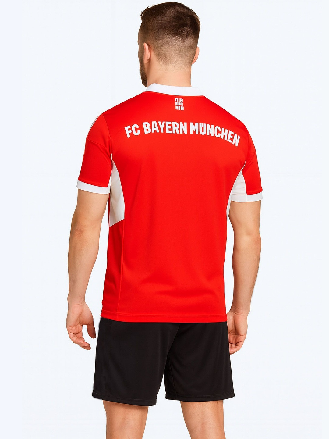 dostitch Men Bayern Munich Printed Regular Fit Round Neck Home Kit Football Jersey T-shirt
