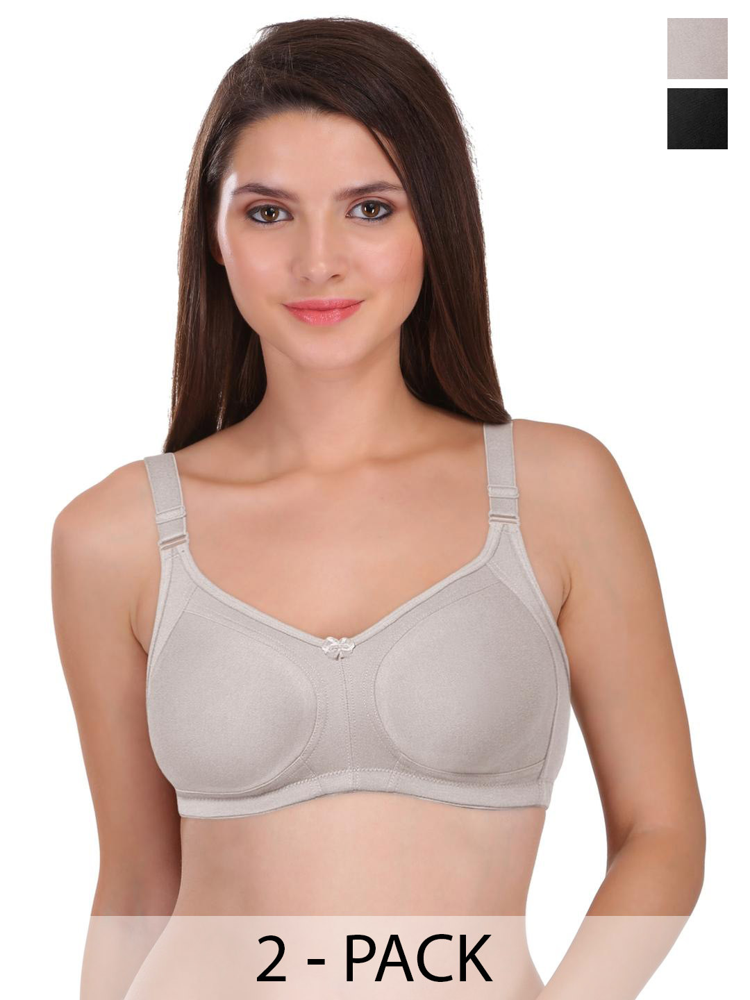 FEATHER LINE Pack of 2 Non Padded Full Coverage Bra with All Day Comfort