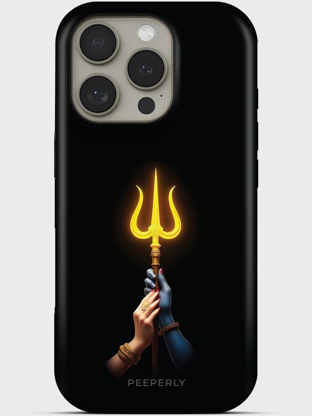 PEEPERLY Unisex iPhone 14 Pro Quirky Divine Love Crystal Impact Resistant Back Case