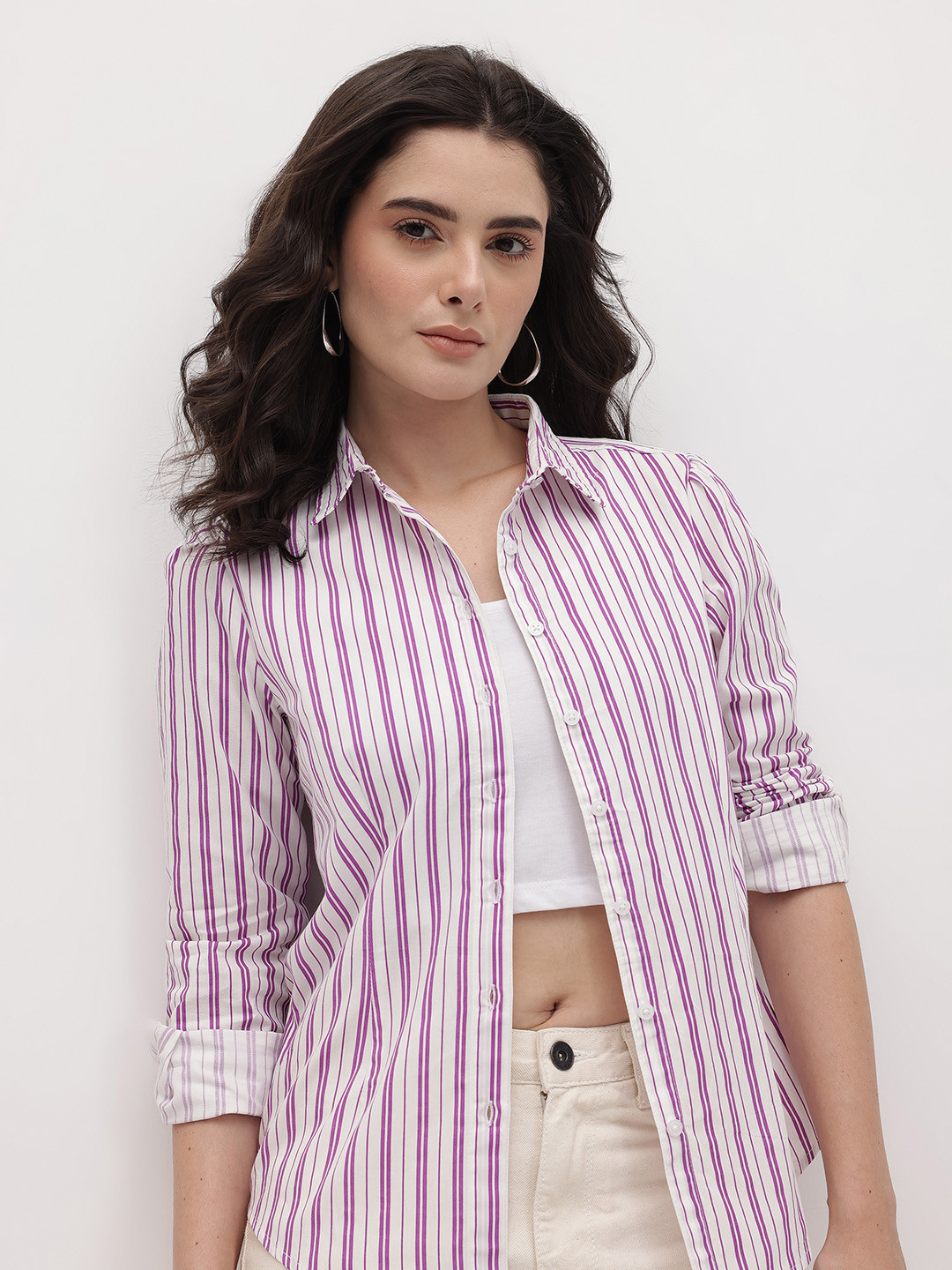 The Roadster Life Co. Classic Striped Pure Cotton Casual Shirt