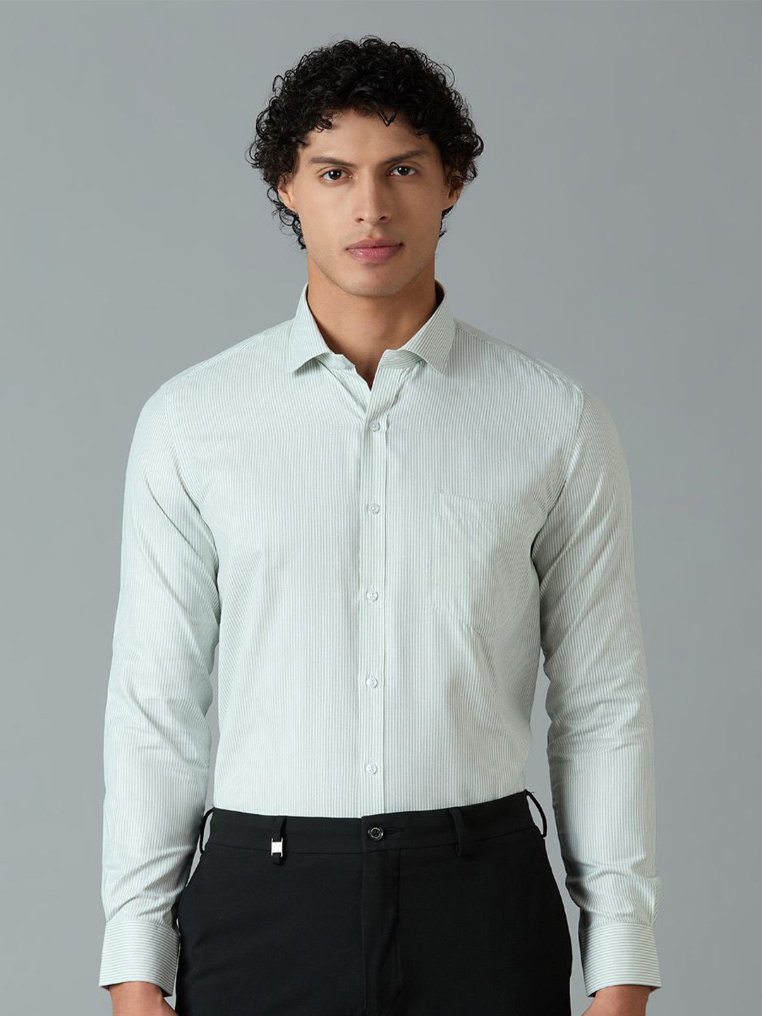 MARK & ALBERT Men India Slim Striped Full Sleeves Cotton Formal Shirt