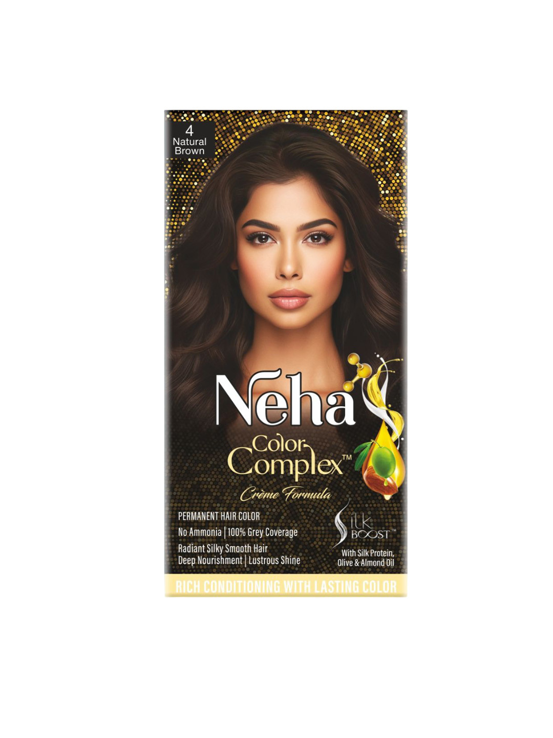 Neha Herbal Color Complex Hair Colour- 132 ml Natural Brown