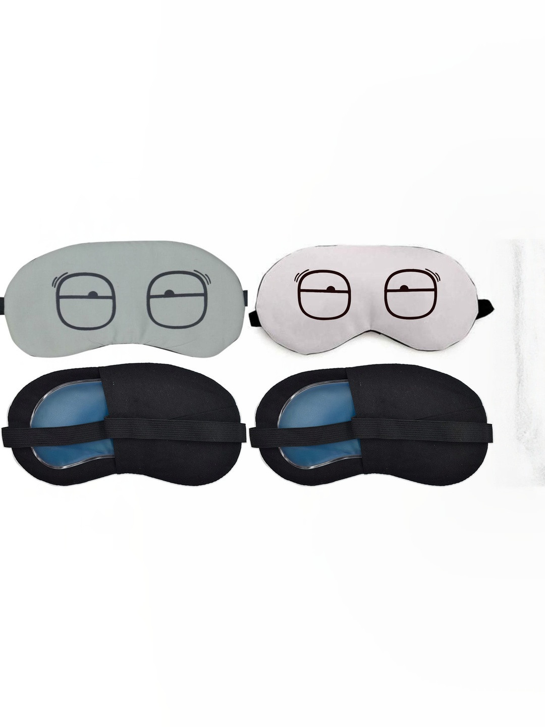 Veeva Beauty & Fashion Unisex Set Of 2 Printed Hot & Cold Sleeping Cooling Gel Eye Masks