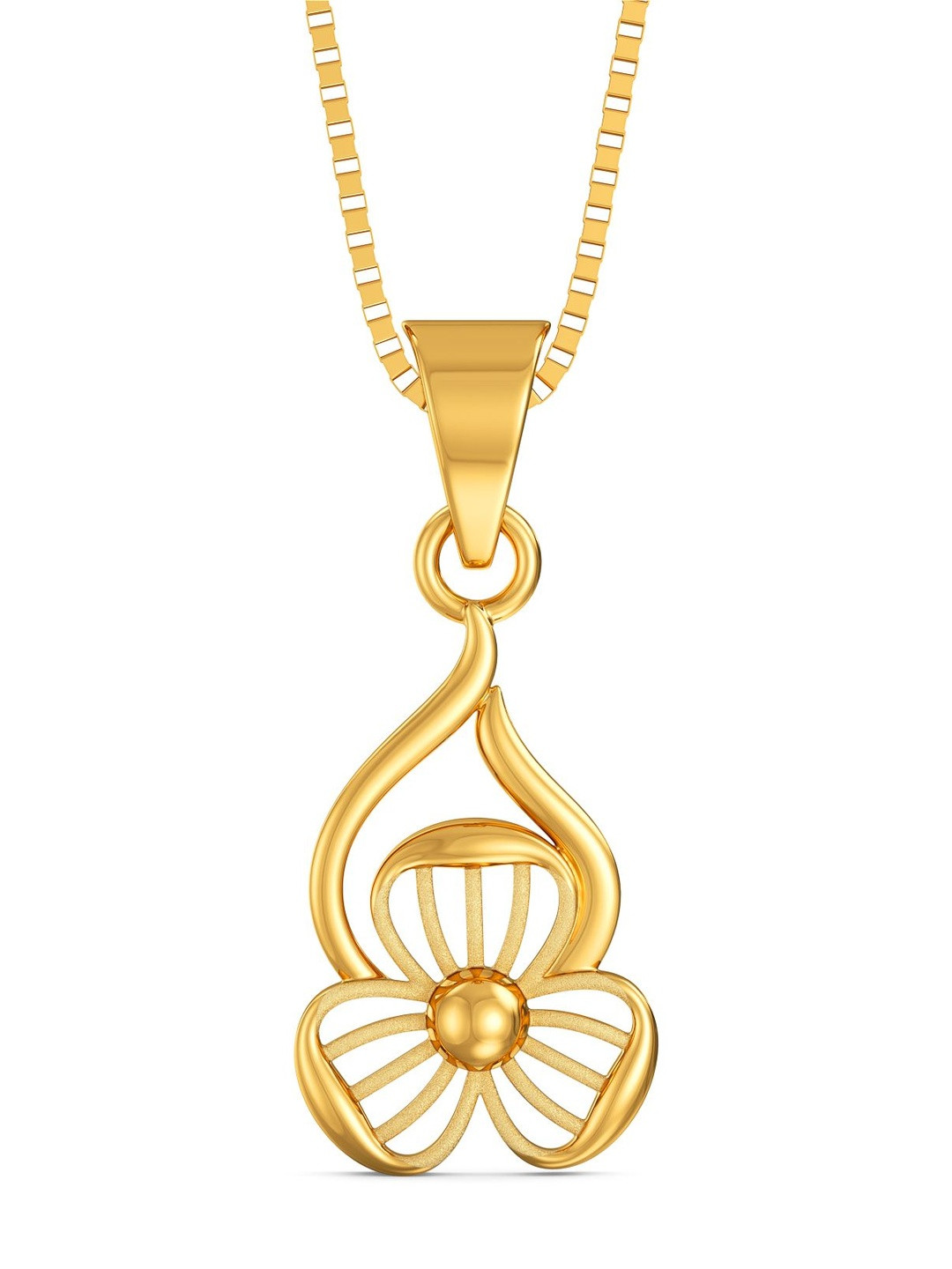 Joyalukkas Woman 22Kt Gold Bloomed Flower Pendant - 1.348 g