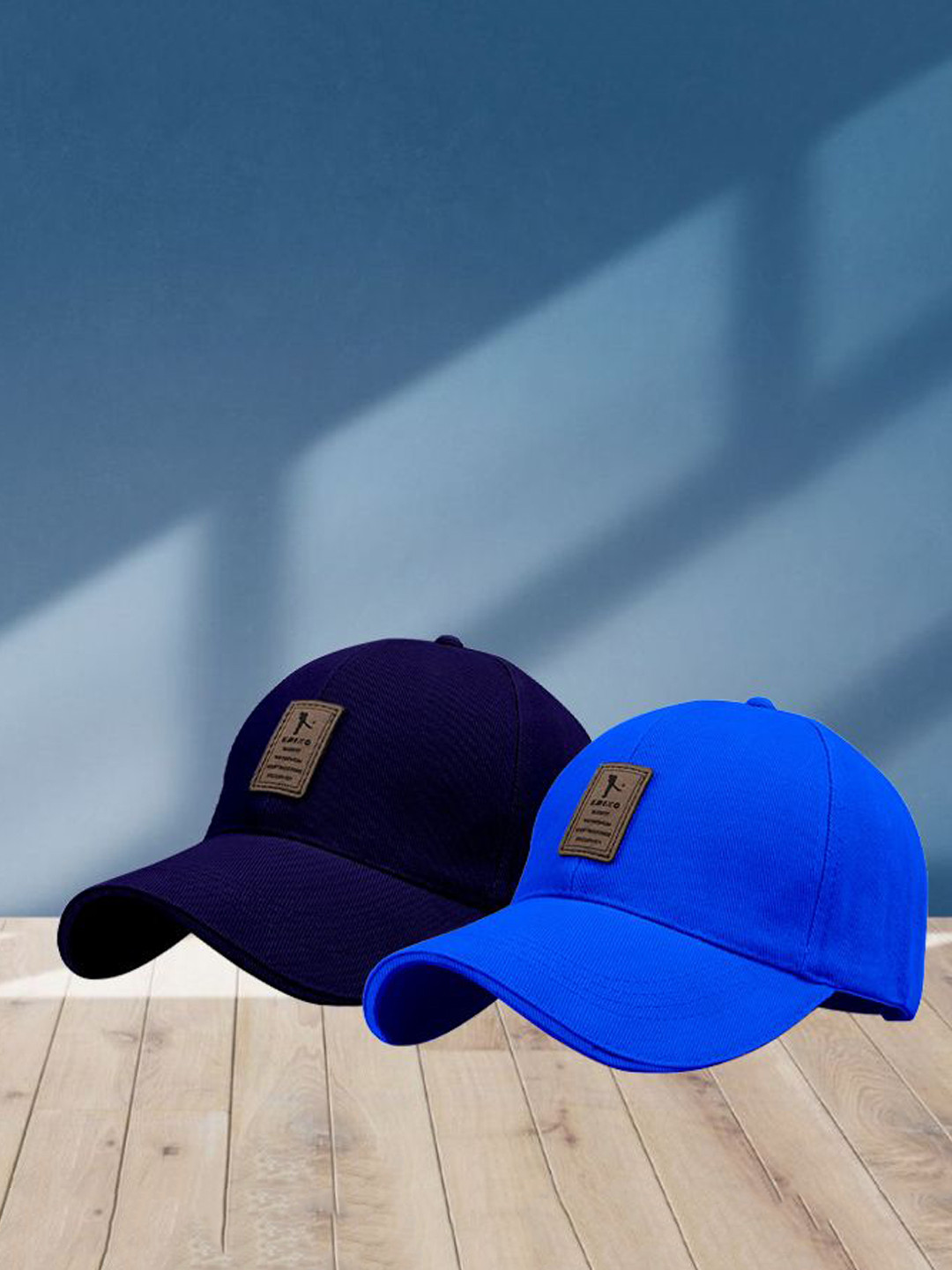 ALAMOS Men Pack Of 2 Self Design Edixo Baseball Cap